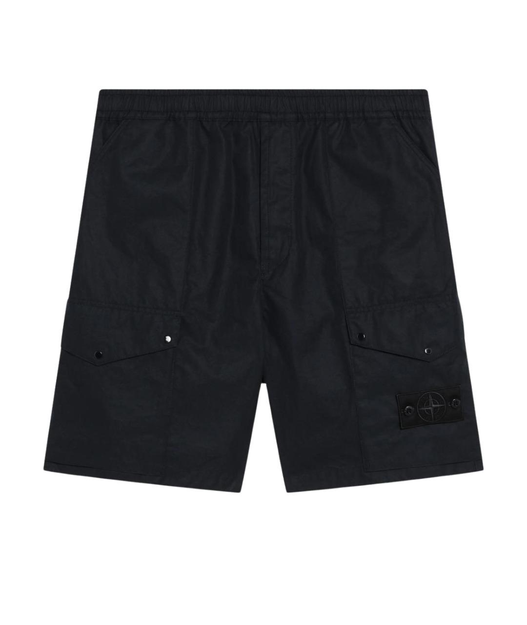 STONE ISLAND Синие хлопковые шорты, фото 1