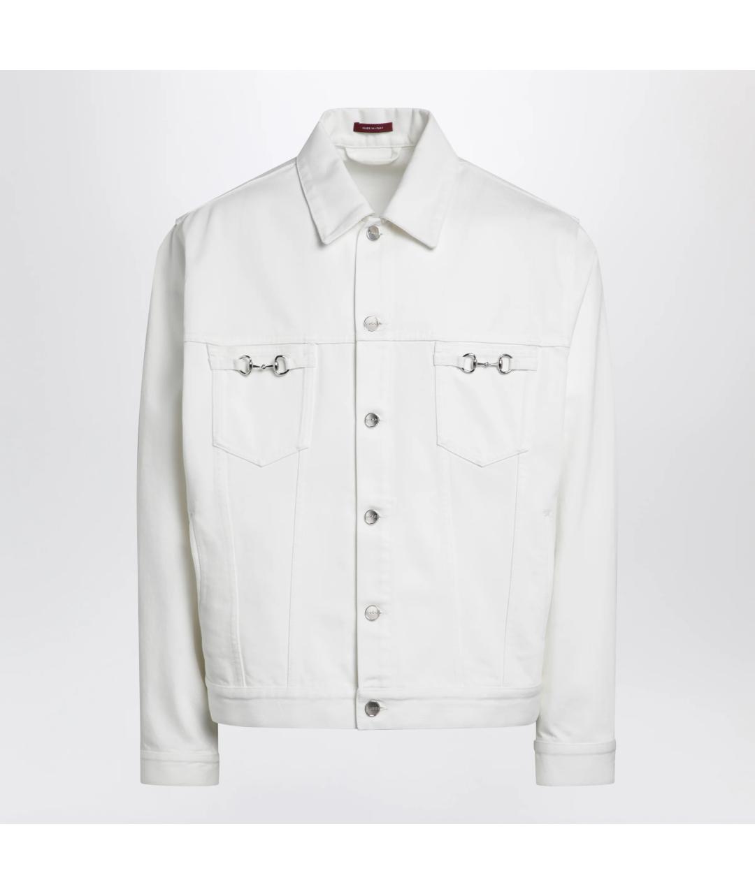 GUCCI Белая деним куртка, фото 3