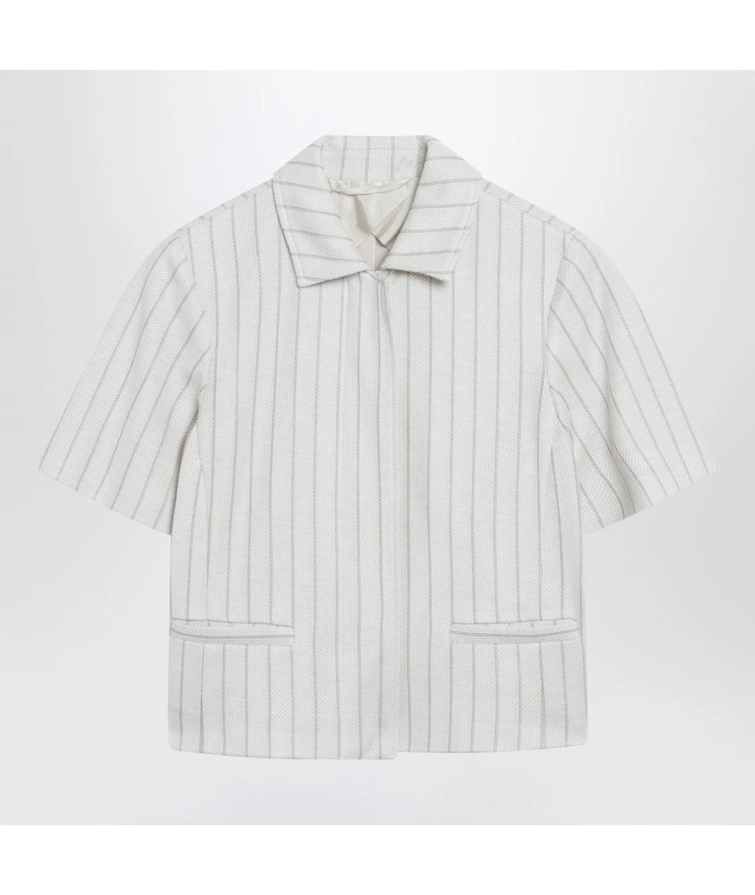 MAX MARA Белый хлопковый жакет/пиджак, фото 3