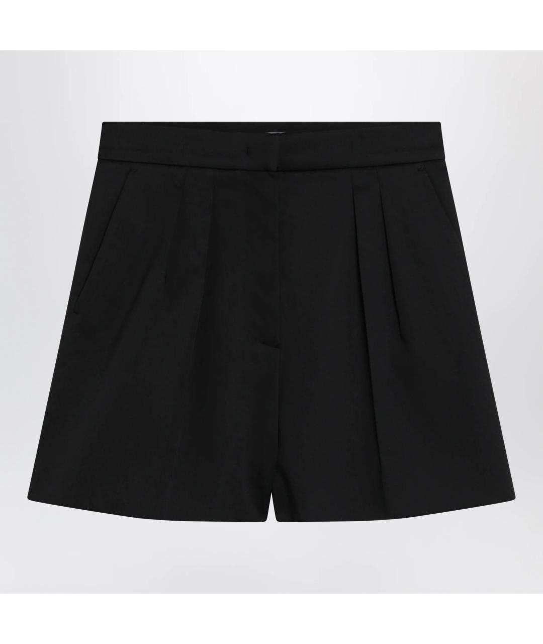 MAX MARA Черные хлопковые шорты, фото 3