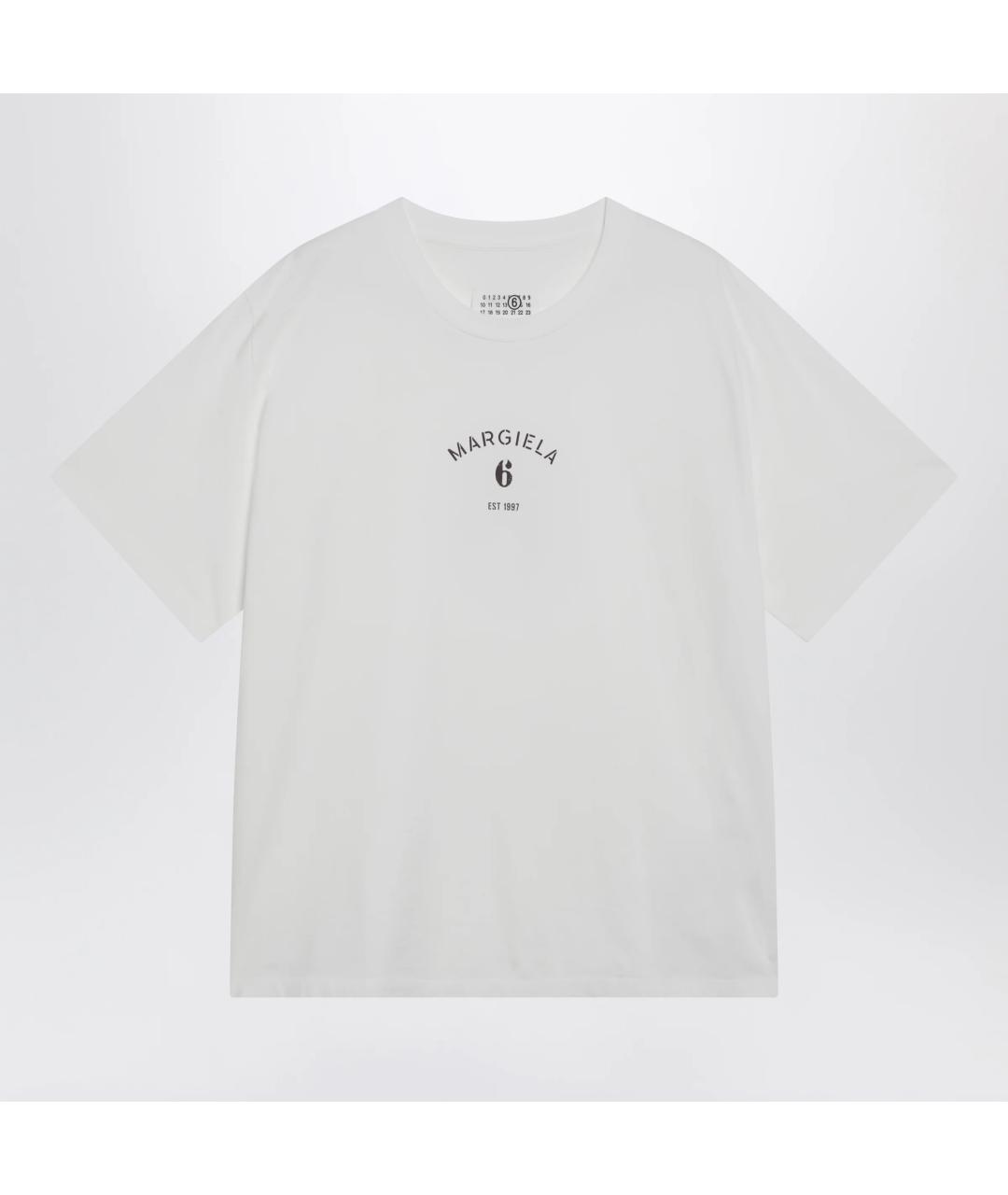 MM6 MAISON MARGIELA Белая хлопковая футболка, фото 3