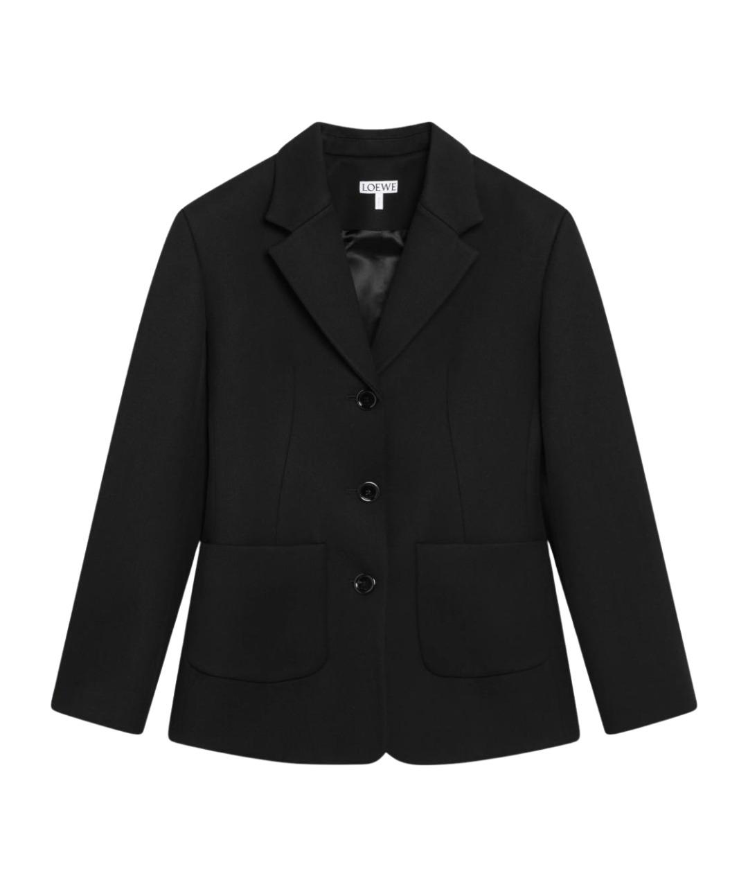 LOEWE Черный шерстяной жакет/пиджак, фото 1
