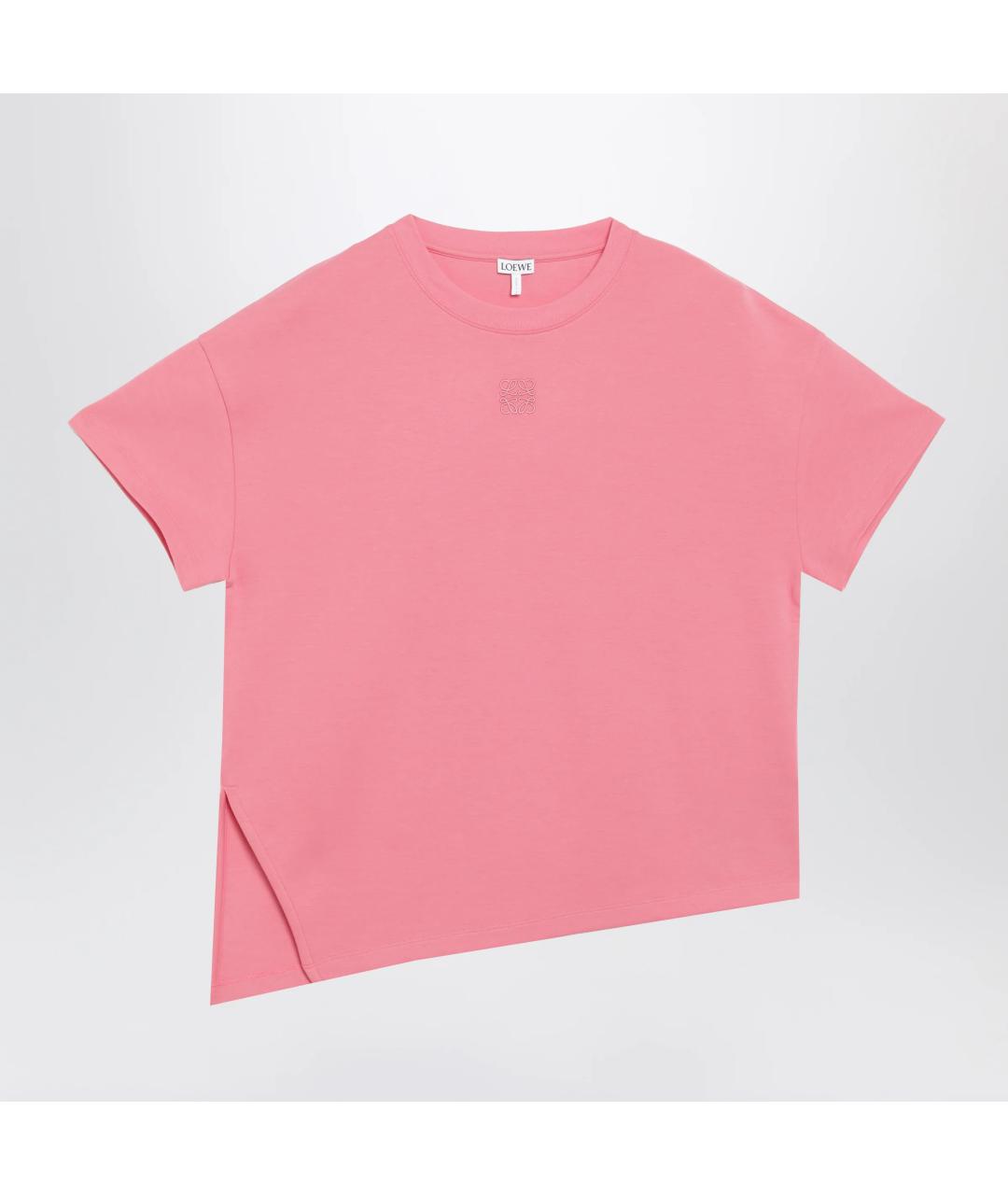 LOEWE Розовая хлопковая футболка, фото 3