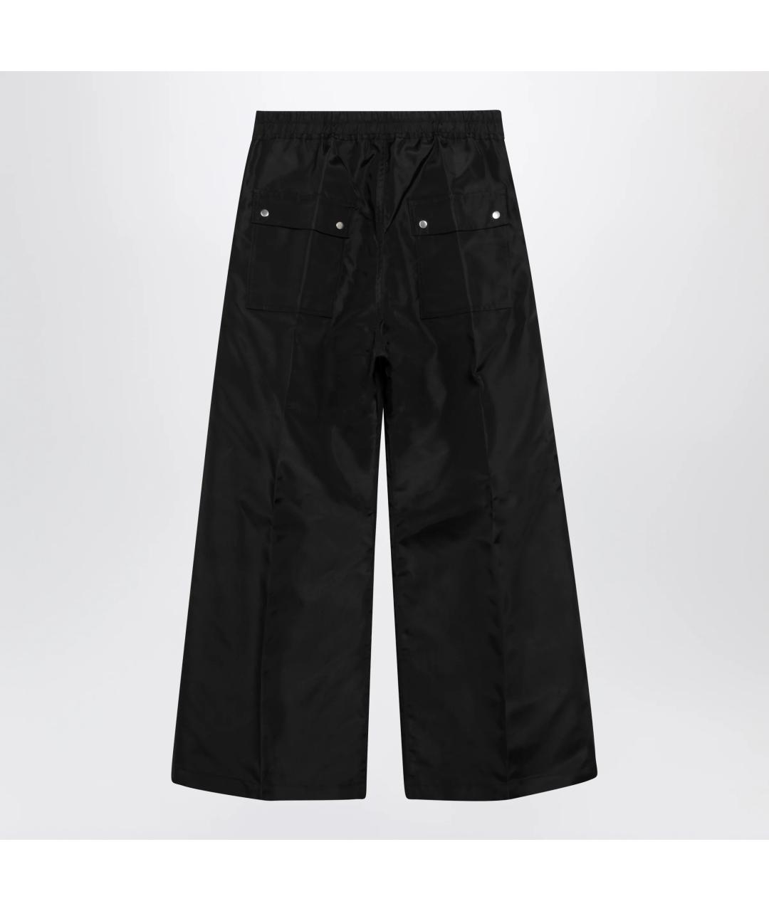RICK OWENS Черные полиамидовые повседневные брюки, фото 2