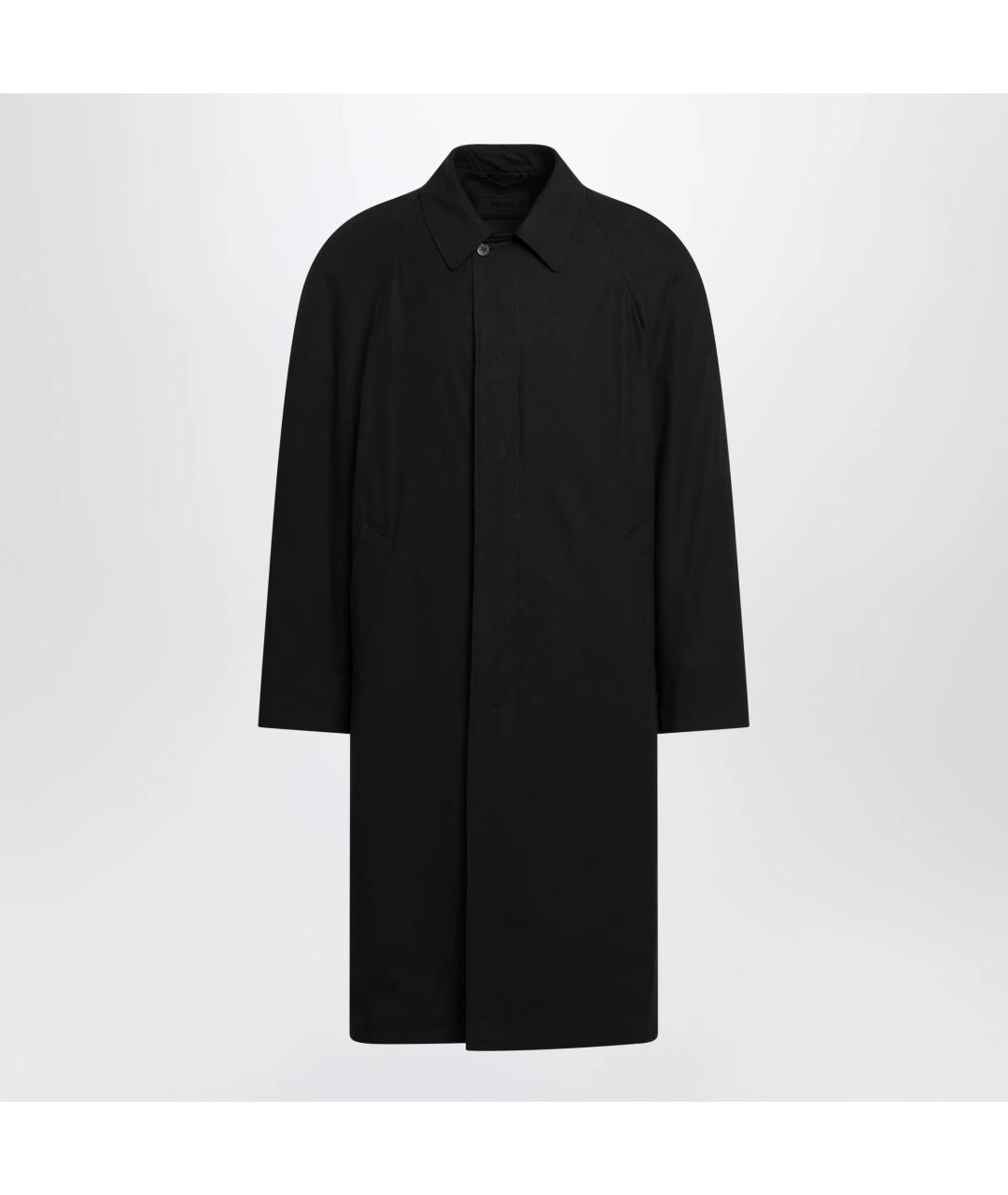 PRADA Черный хлопковый тренч / плащ, фото 3