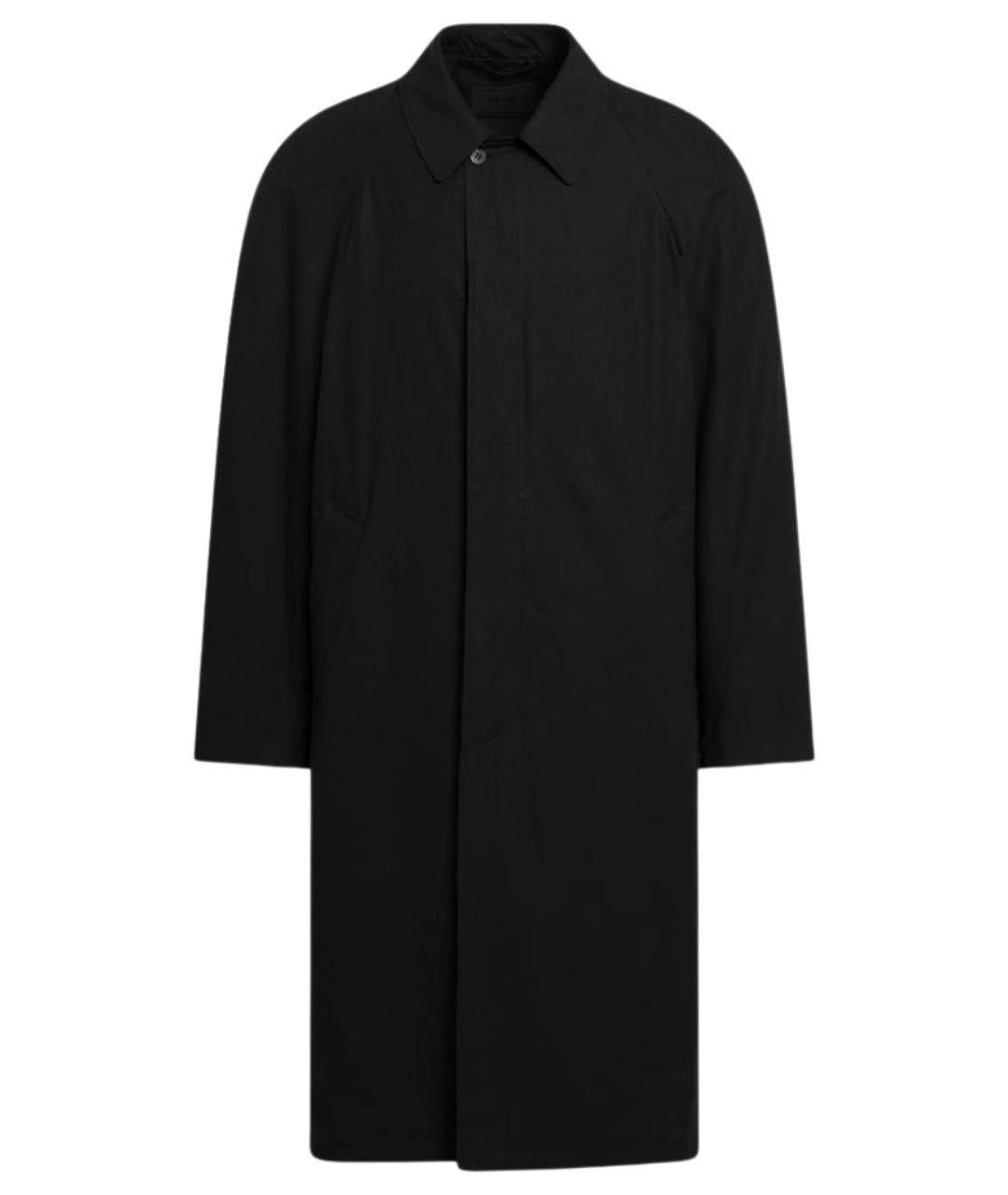 PRADA Черный хлопковый тренч / плащ, фото 1