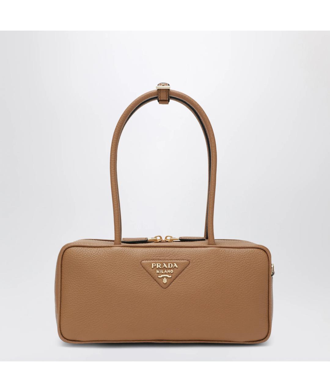 PRADA Коричневая кожаная сумка через плечо, фото 3