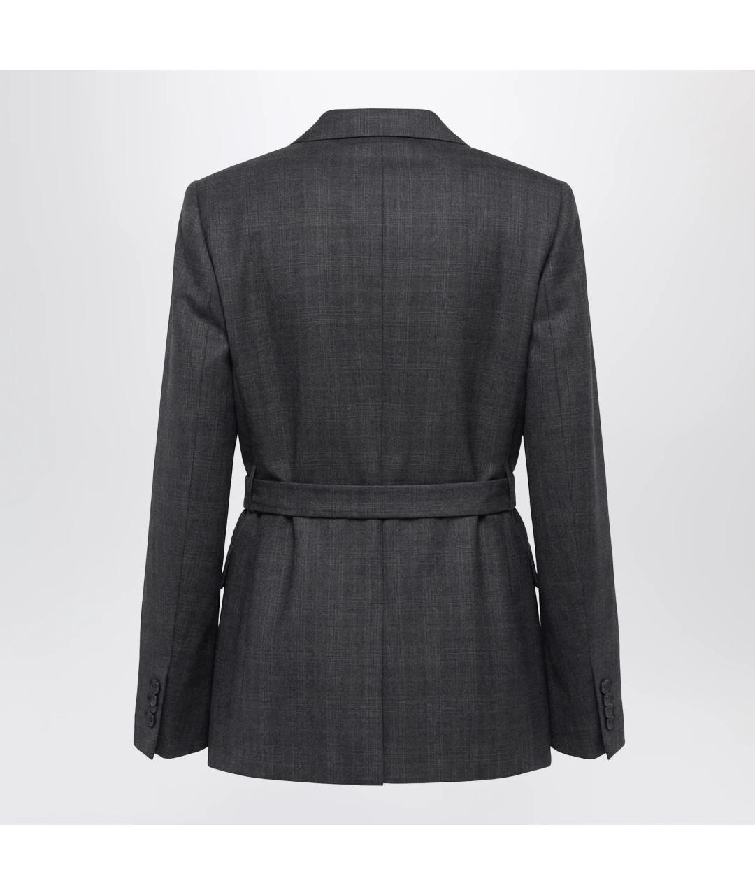 PRADA Серый шерстяной жакет/пиджак, фото 2