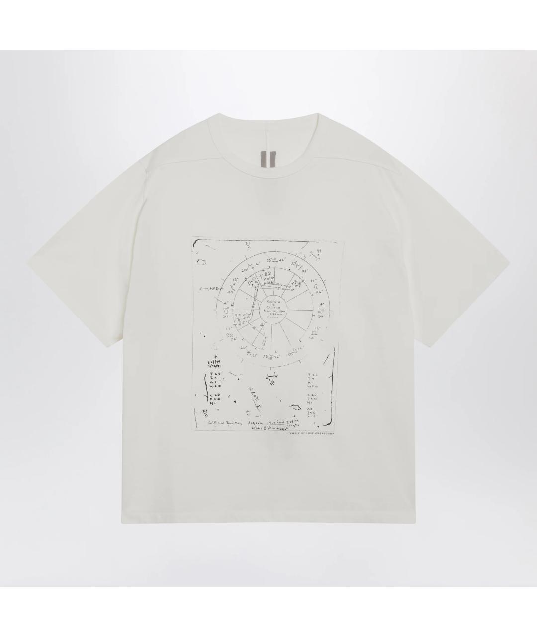 RICK OWENS Белая хлопковая футболка, фото 3