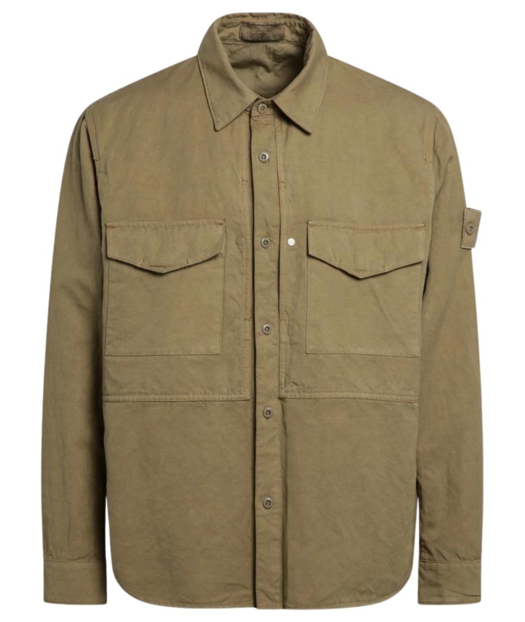 STONE ISLAND Бежевая хлопковая куртка, фото 1