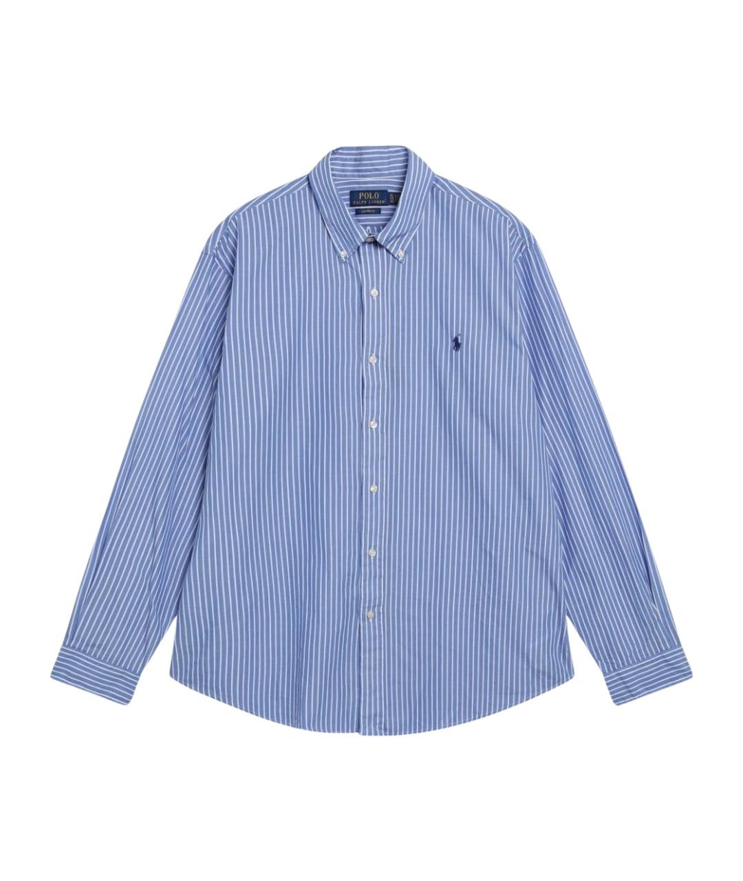 POLO RALPH LAUREN Синяя хлопковая классическая рубашка, фото 1