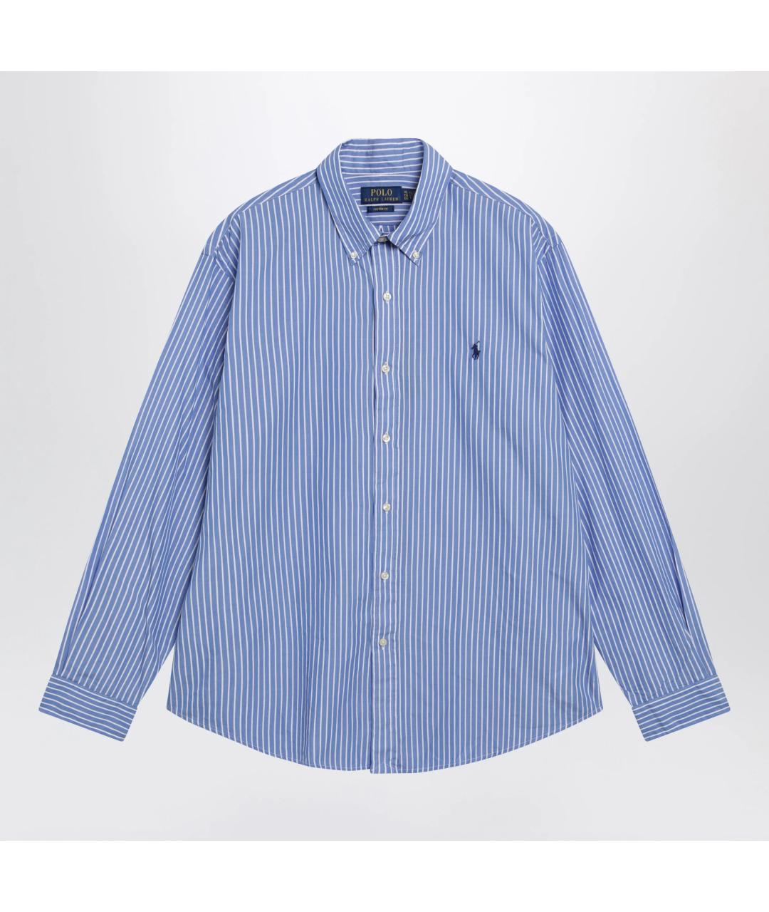 POLO RALPH LAUREN Синяя хлопковая классическая рубашка, фото 3