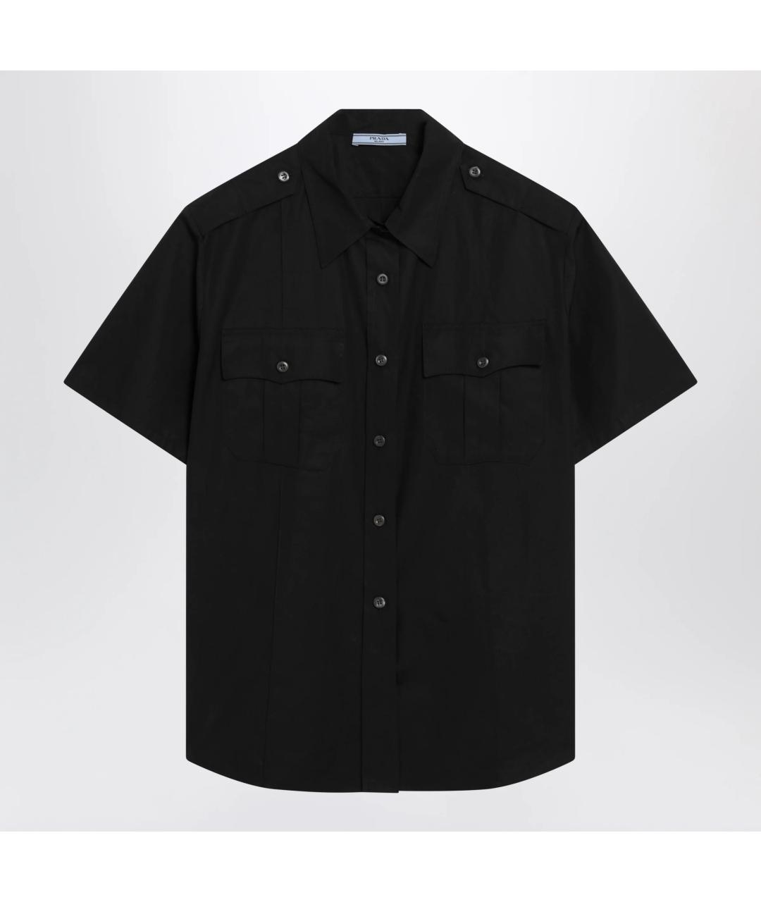 PRADA Черная хлопковая рубашка, фото 3