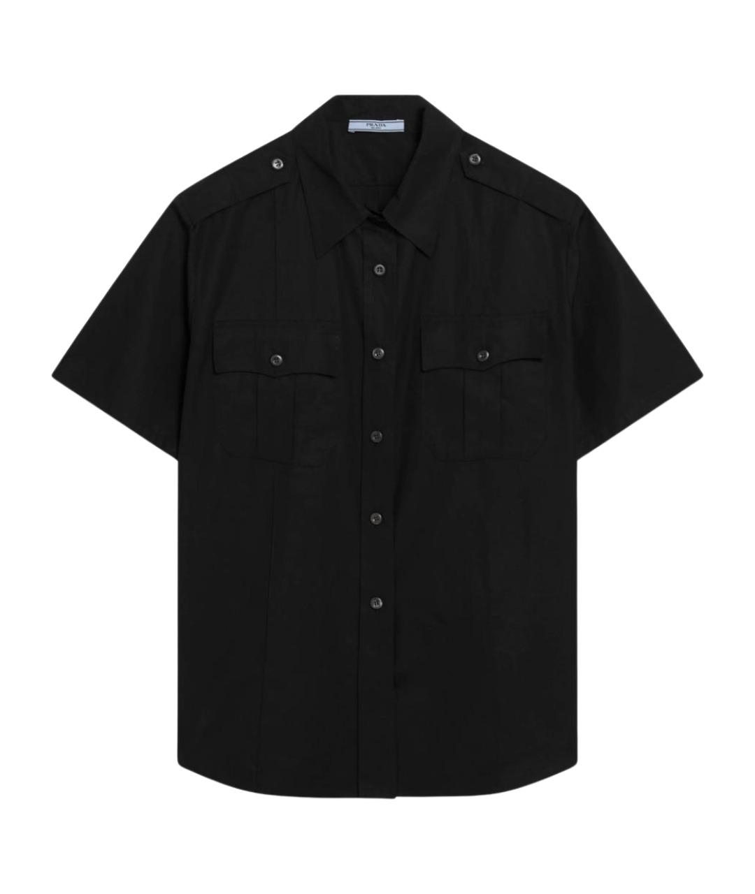 PRADA Черная хлопковая рубашка, фото 1