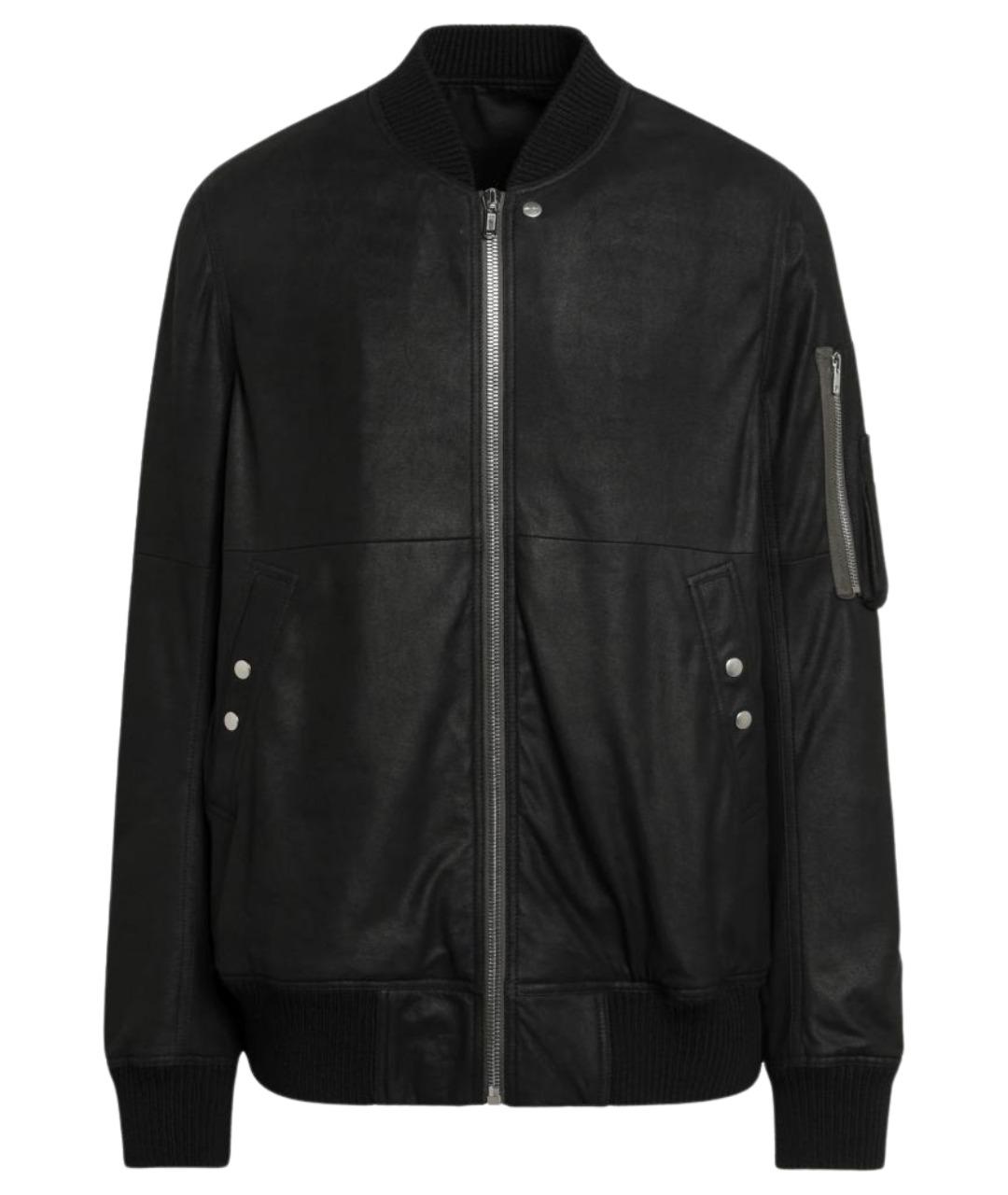 RICK OWENS Черная кожаная куртка, фото 1