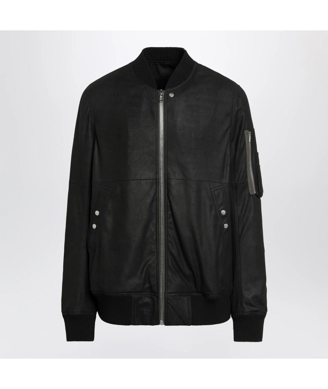 RICK OWENS Черная кожаная куртка, фото 3