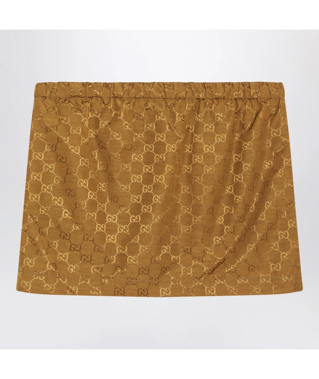 GUCCI Бежевая полиамидовая юбка мини, фото 2