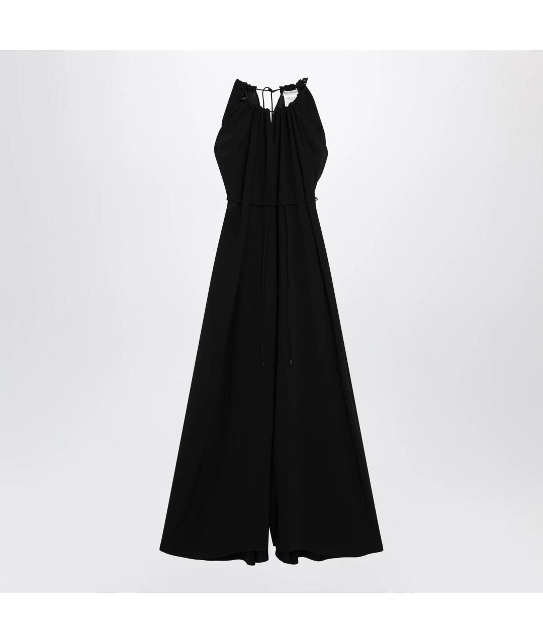 MAX MARA Черный хлопковый комбинезон, фото 3