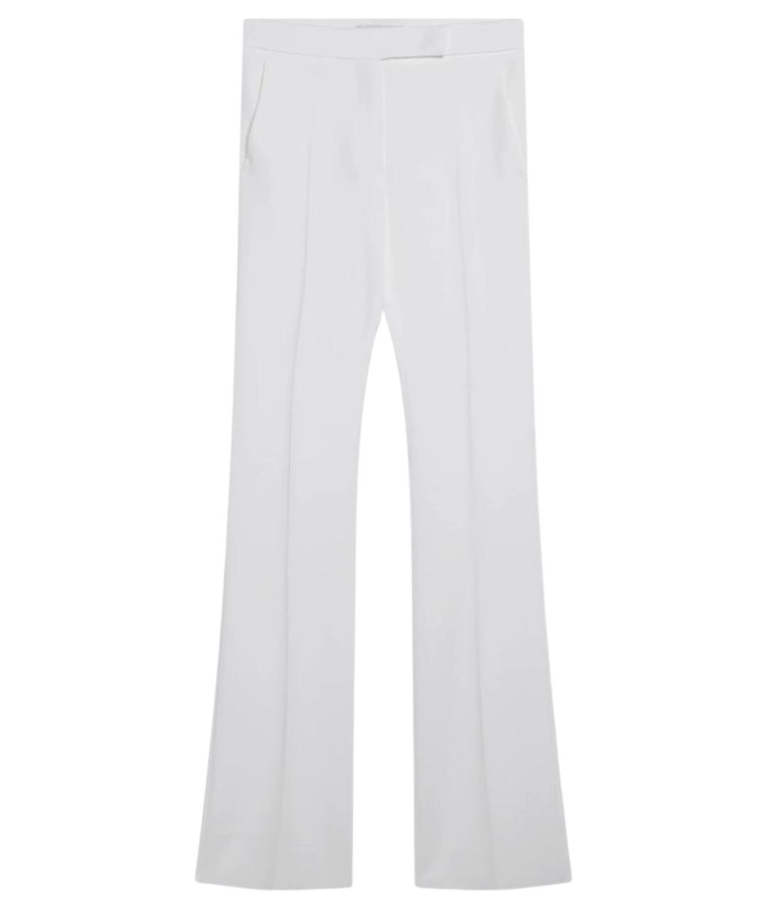 MAX MARA Белые хлопковые прямые брюки, фото 1