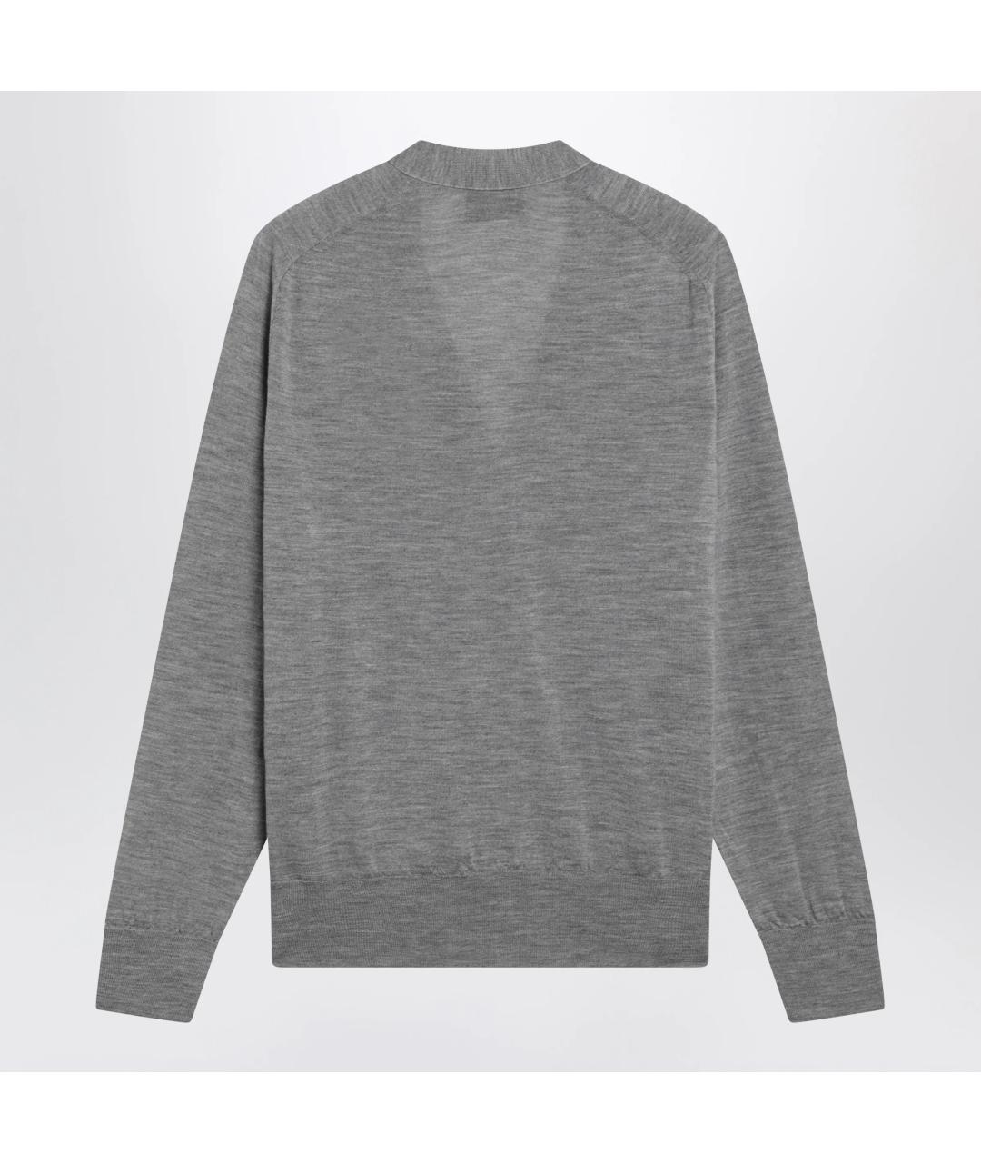 Ami Paris Серый шерстяной кардиган, фото 2