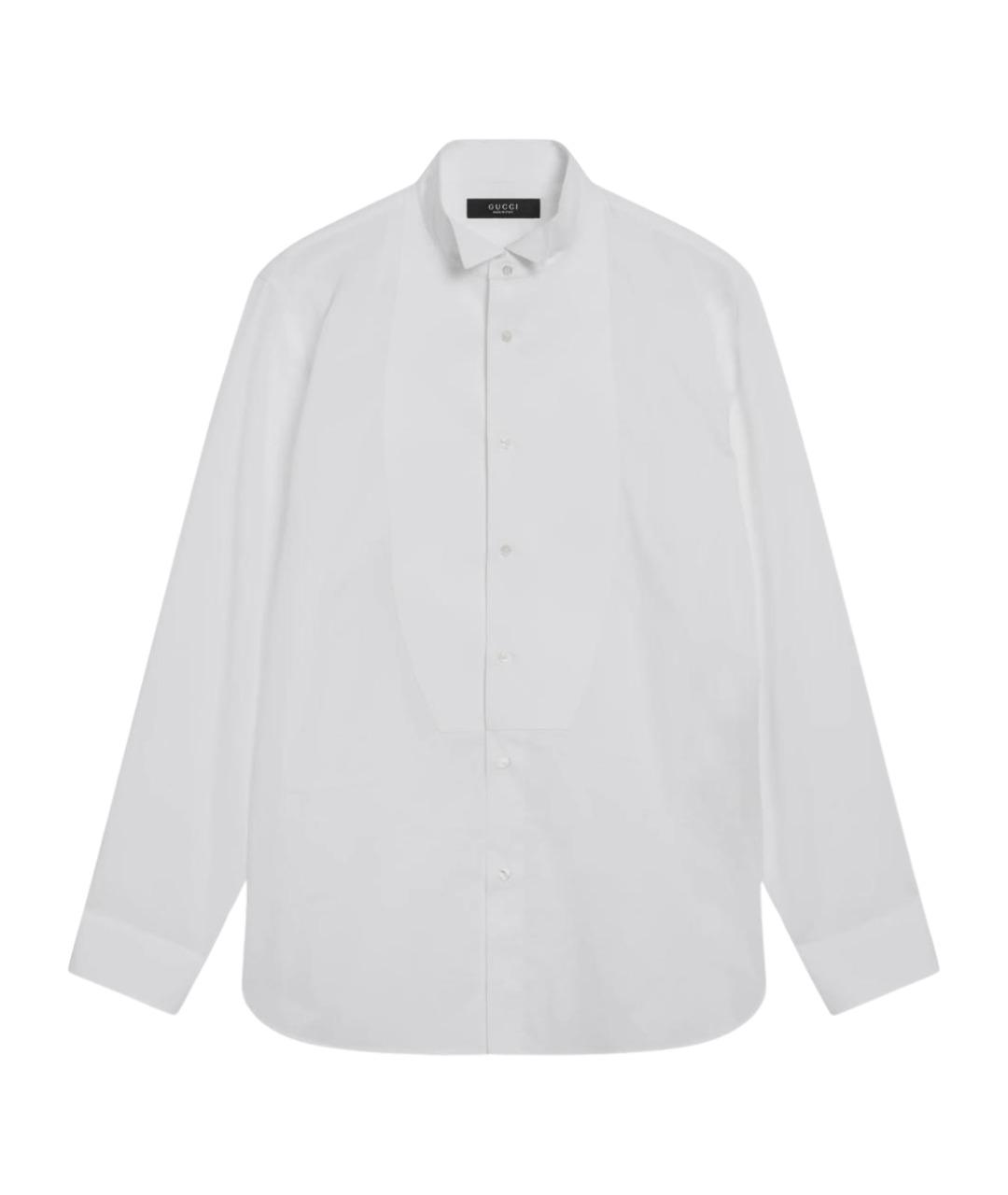 GUCCI Белая хлопковая классическая рубашка, фото 1