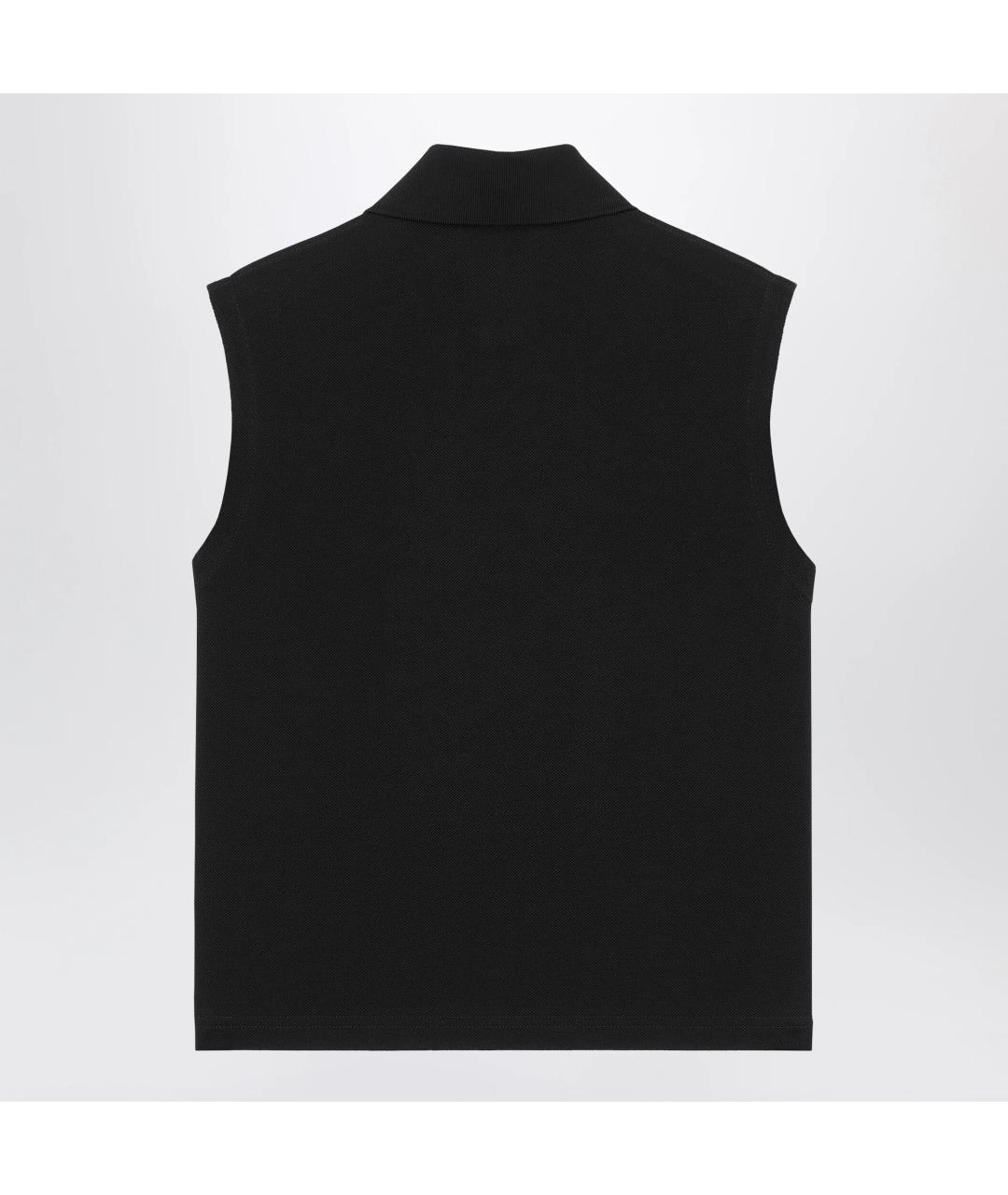 SAINT LAURENT Черная хлопковая майка, фото 2