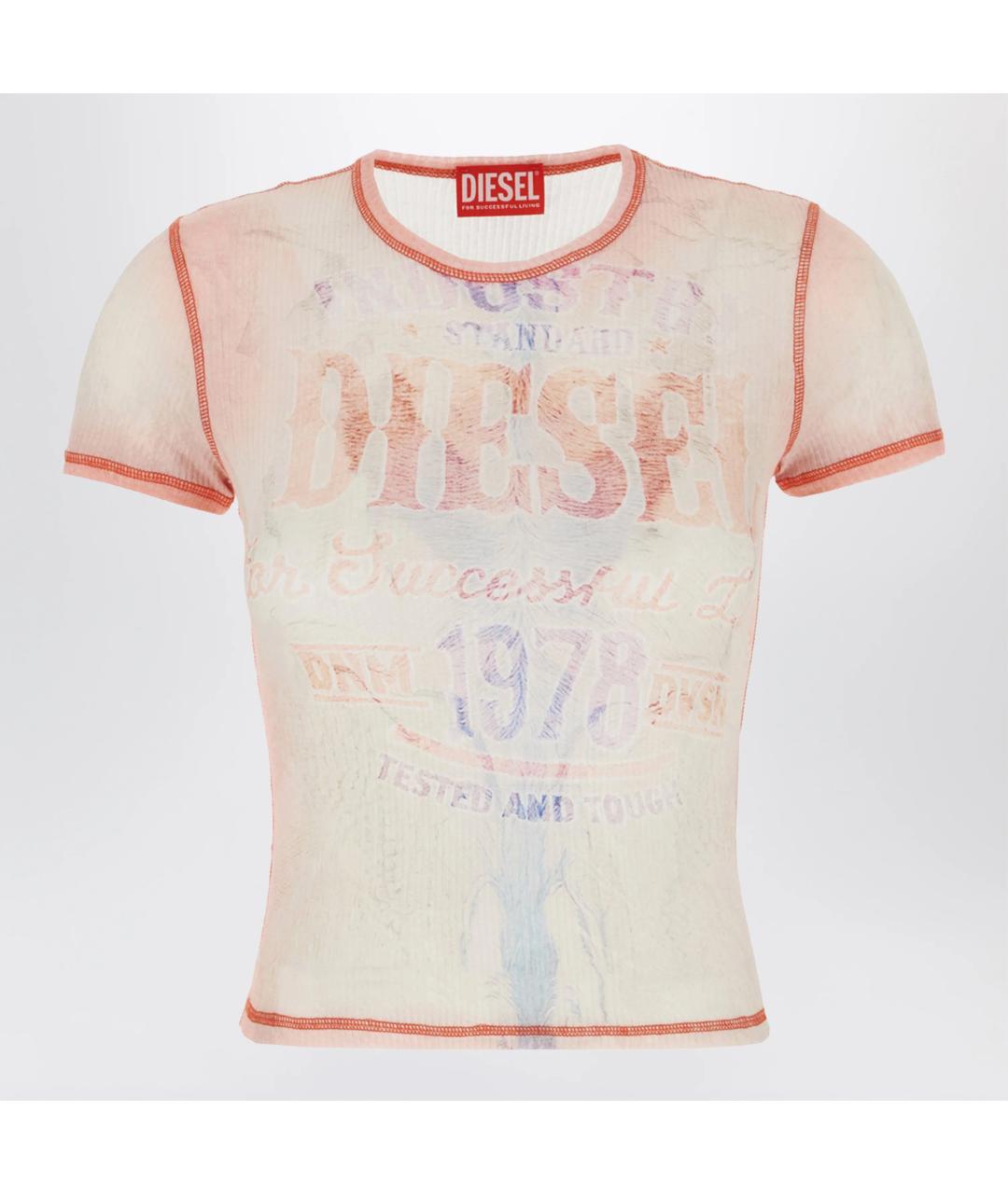 DIESEL Белая хлопковая футболка, фото 3