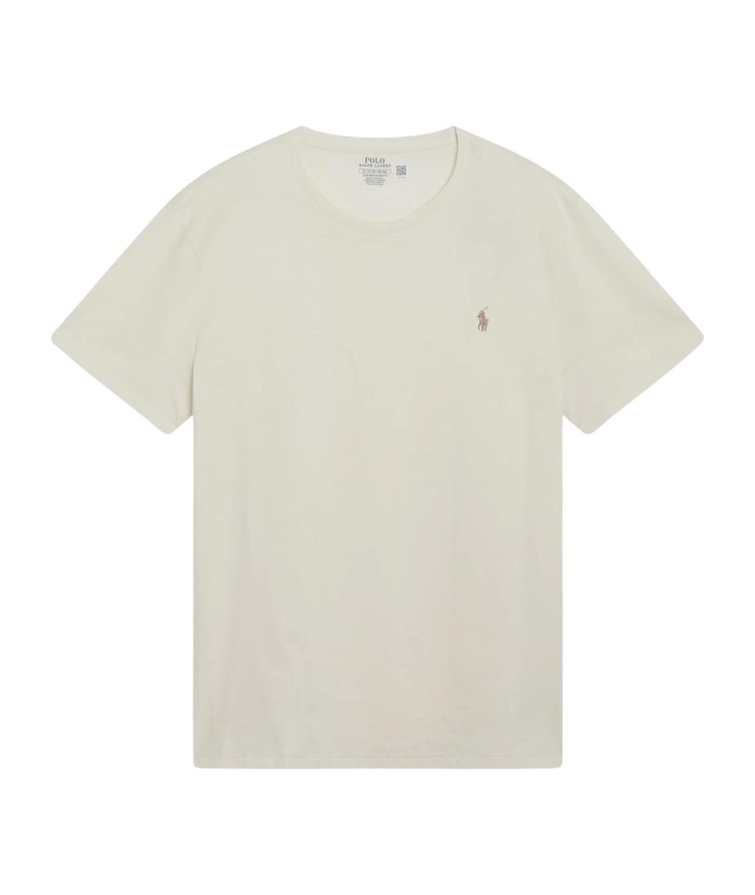 POLO RALPH LAUREN Бежевая хлопковая футболка, фото 1