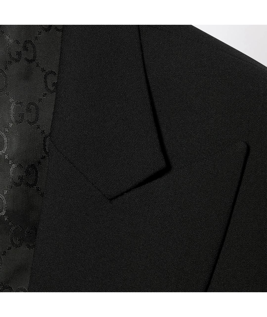 GUCCI Черный шерстяной жакет/пиджак, фото 2