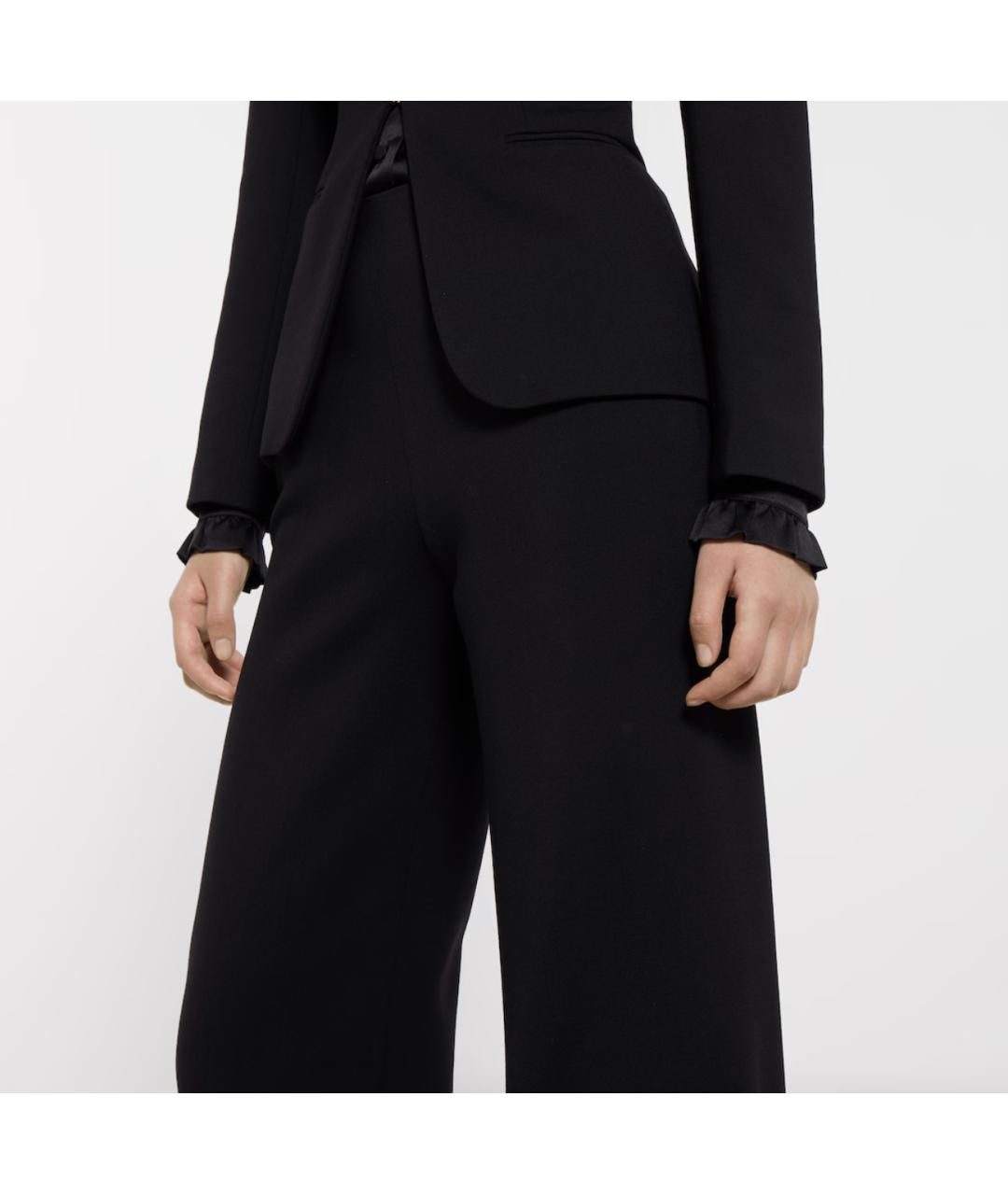 GUCCI Черные шерстяные прямые брюки, фото 4