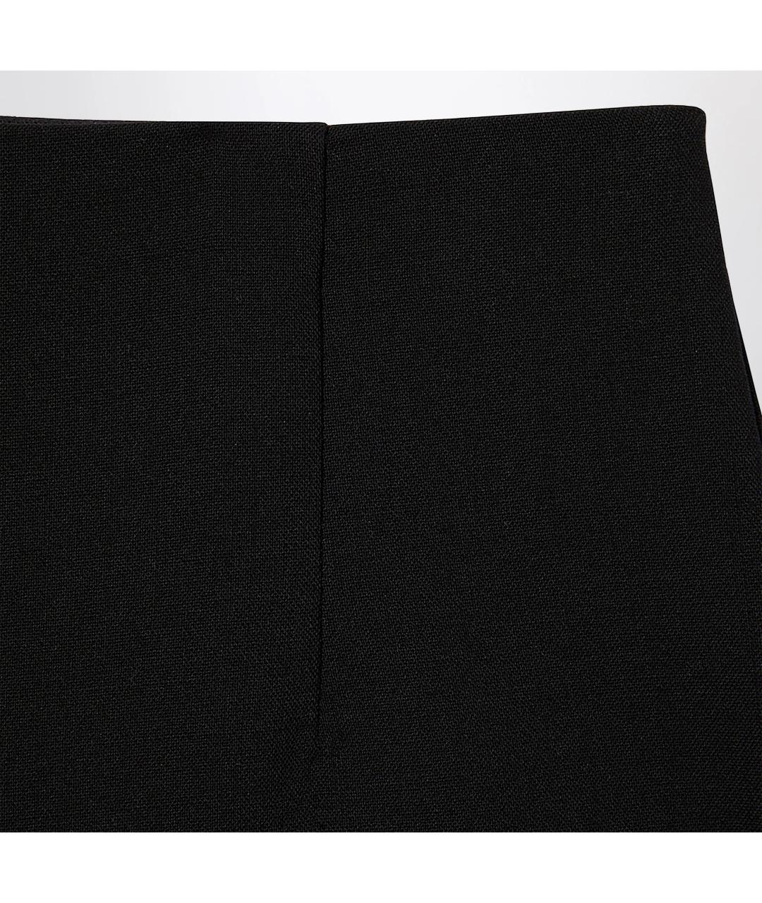 GUCCI Черные шерстяные прямые брюки, фото 2