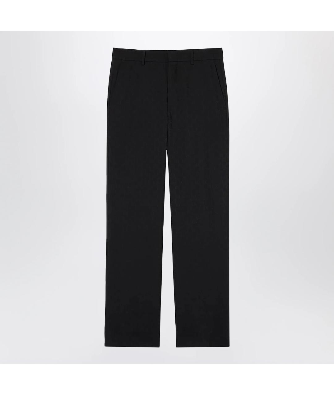 GUCCI Черные шерстяные повседневные брюки, фото 6