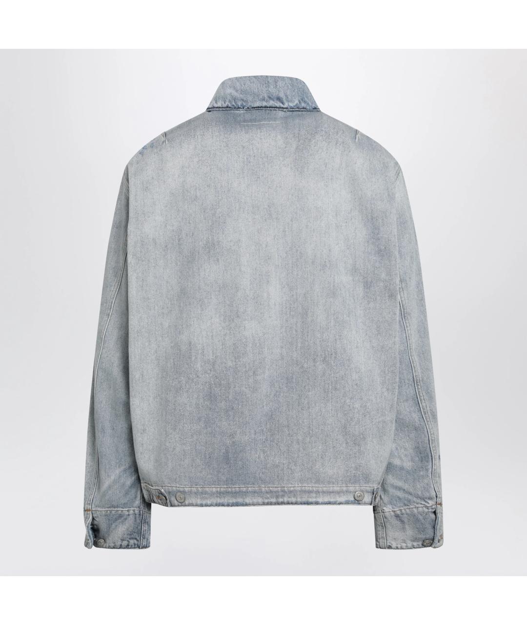 MM6 MAISON MARGIELA Голубая хлопковая куртка, фото 2