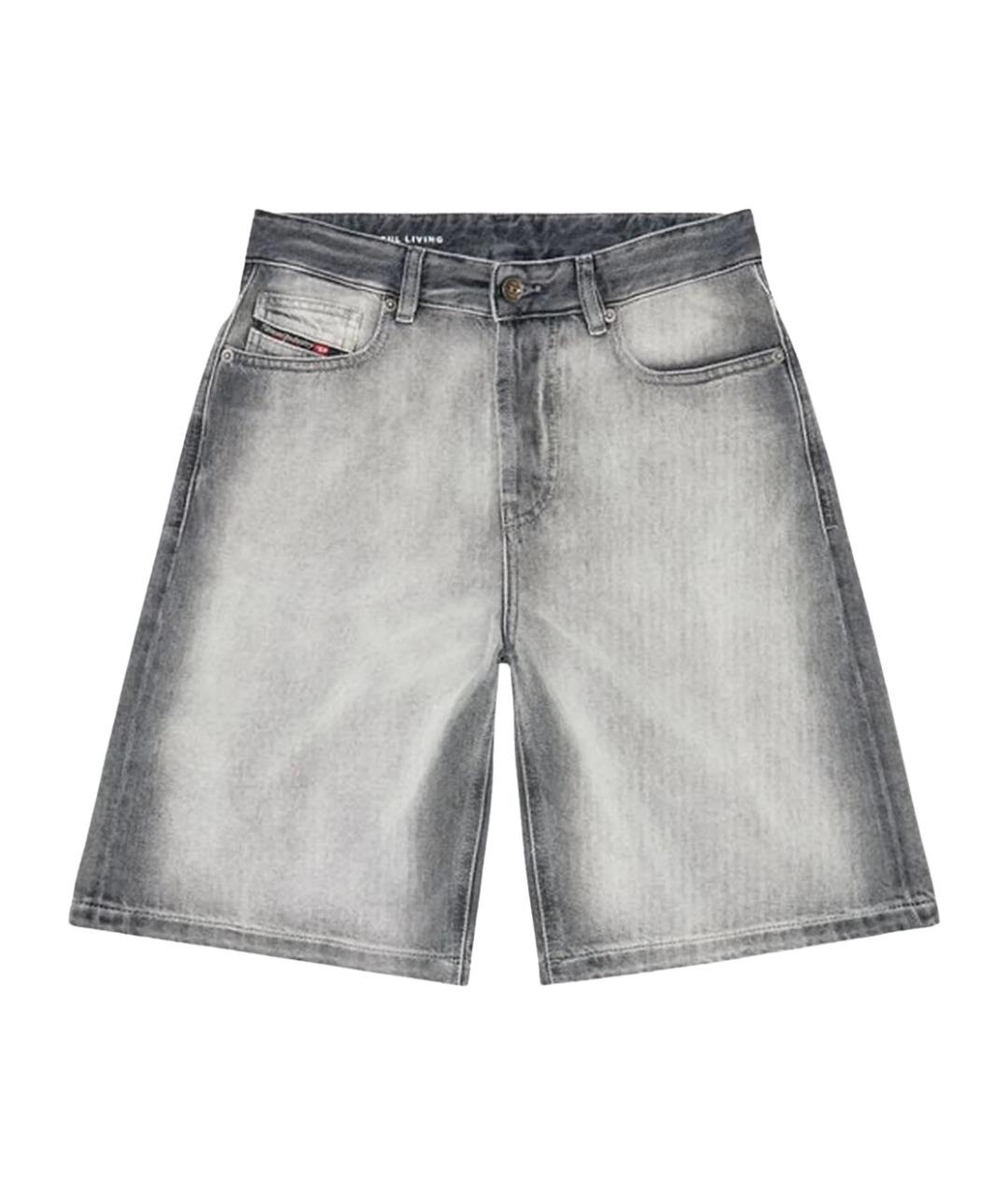 DIESEL Серые хлопковые шорты, фото 1