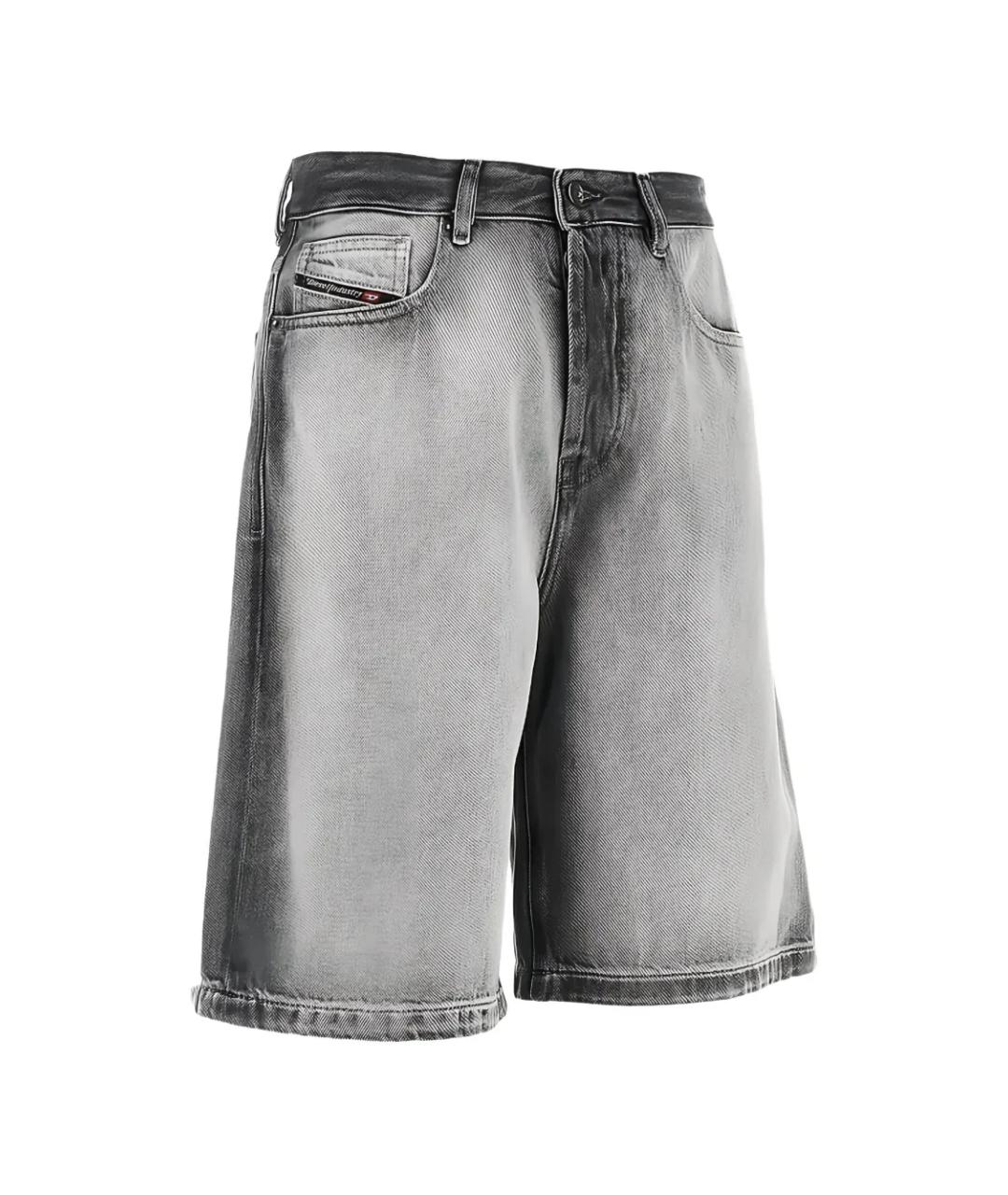 DIESEL Серые хлопковые шорты, фото 3