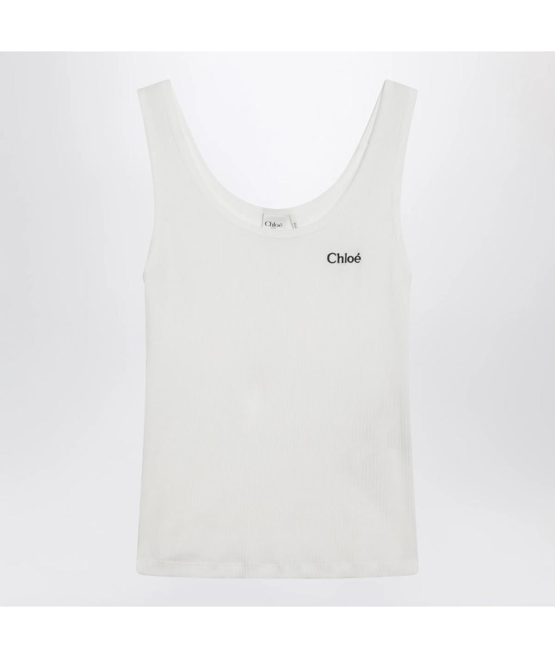 CHLOE Белая хлопковая майка, фото 3