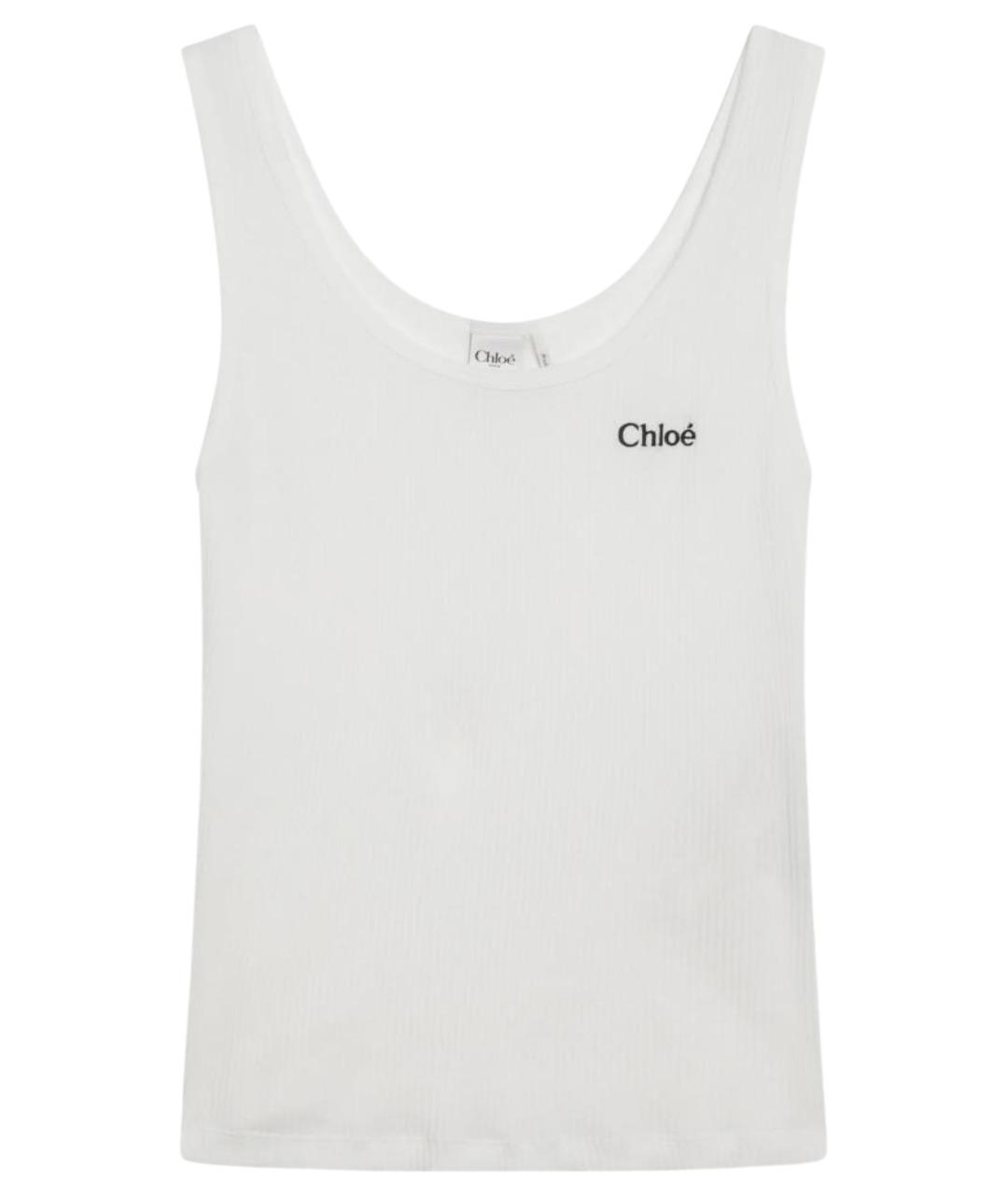 CHLOE Белая хлопковая майка, фото 1
