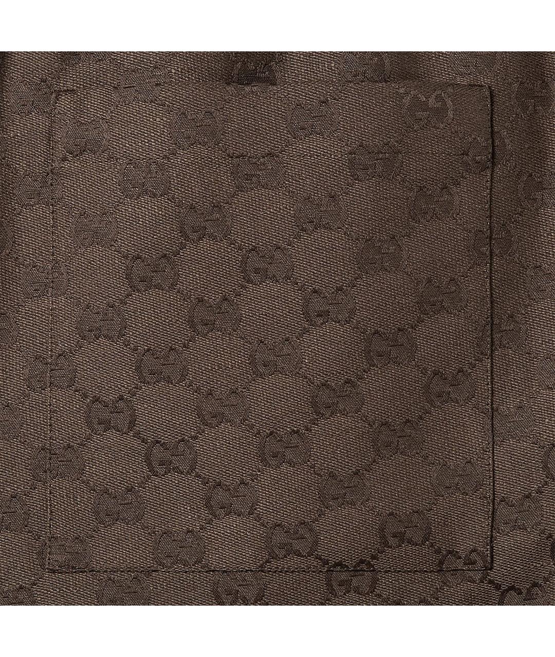 GUCCI Коричневые льняные шорты, фото 2