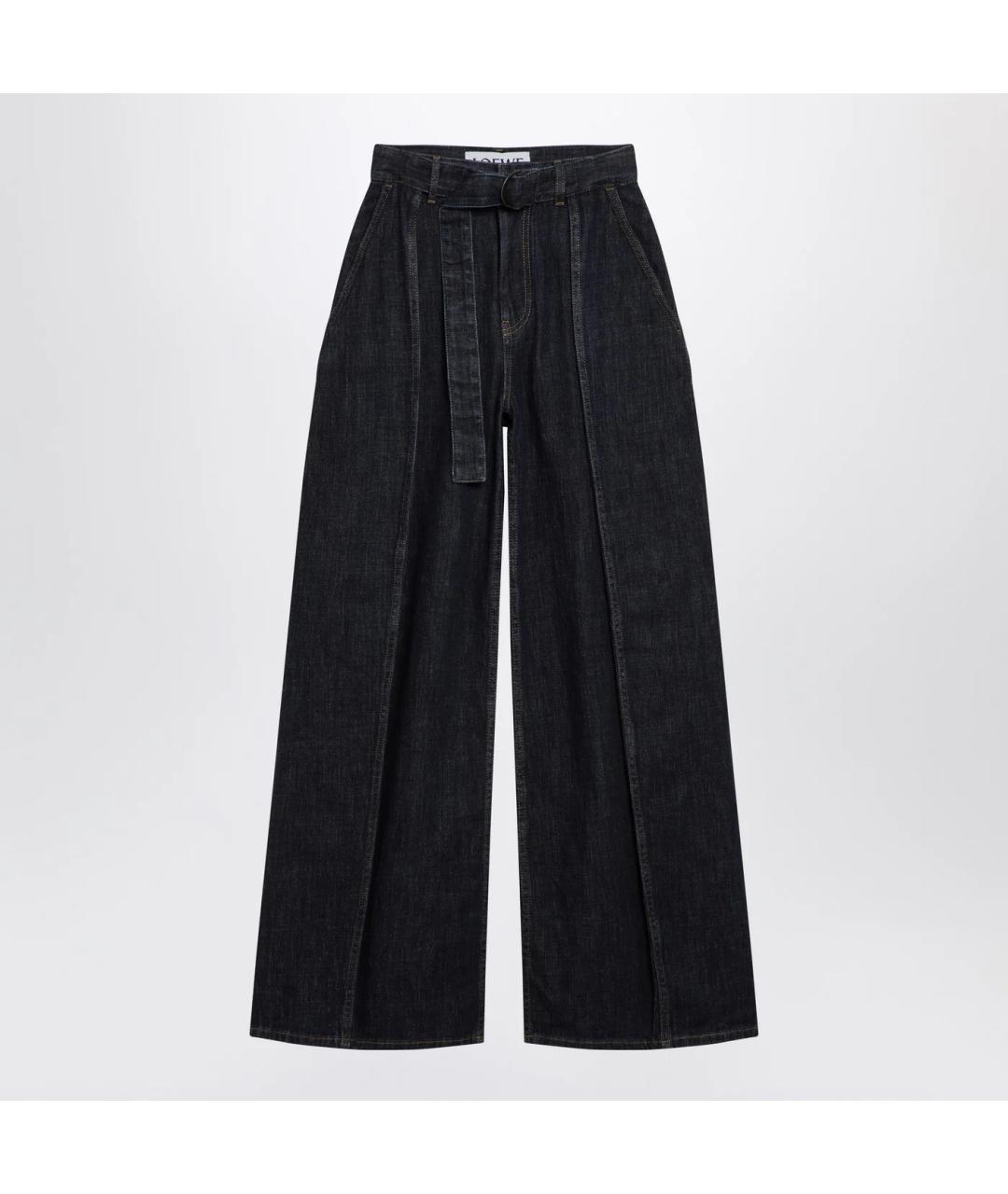 LOEWE Темно-синие хлопковые прямые джинсы, фото 3