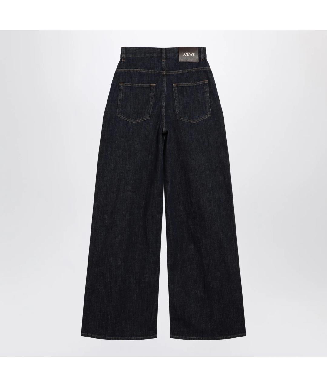 LOEWE Темно-синие хлопковые прямые джинсы, фото 2