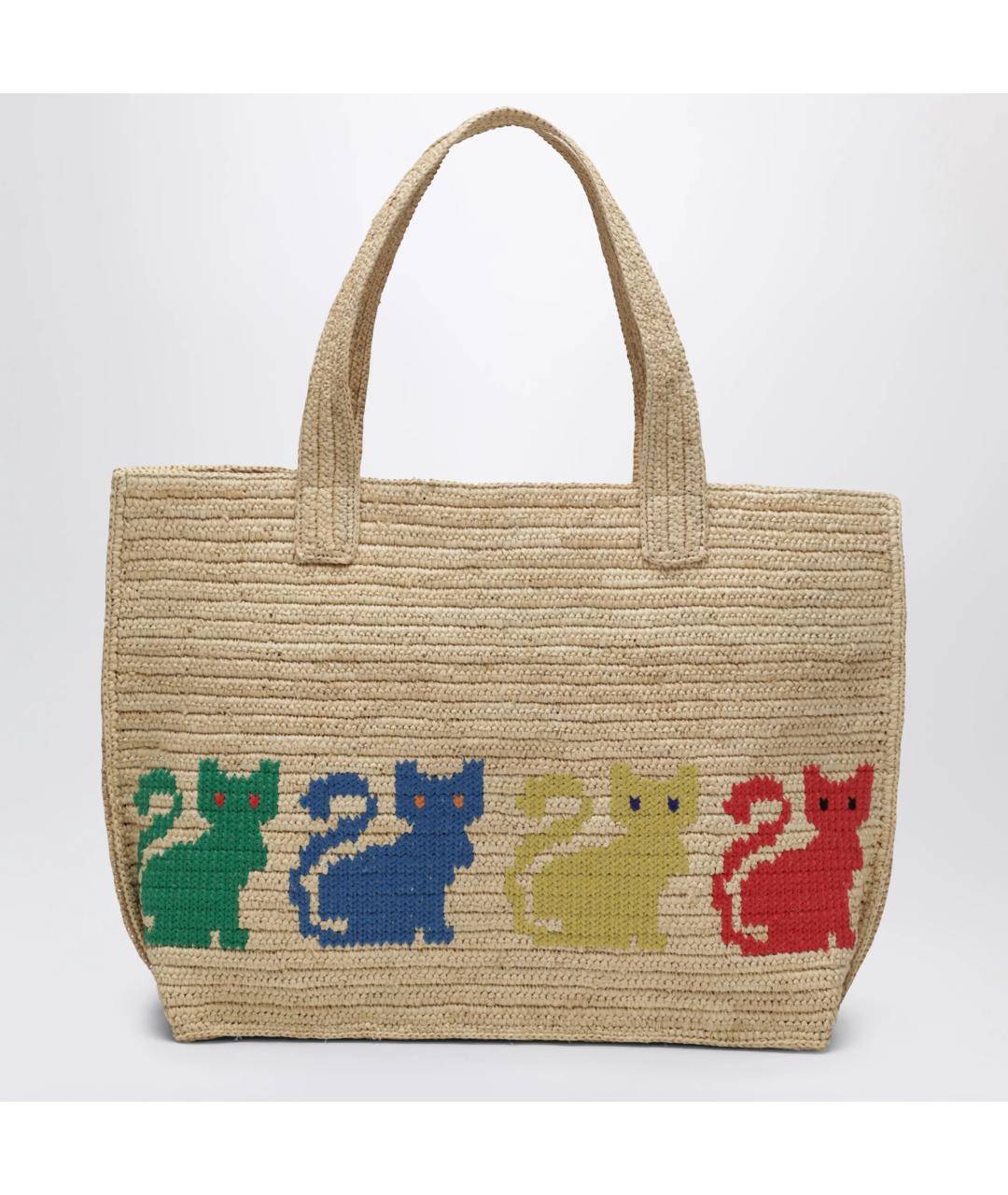 VALENTINO Бежевая пелетеная сумка тоут, фото 2