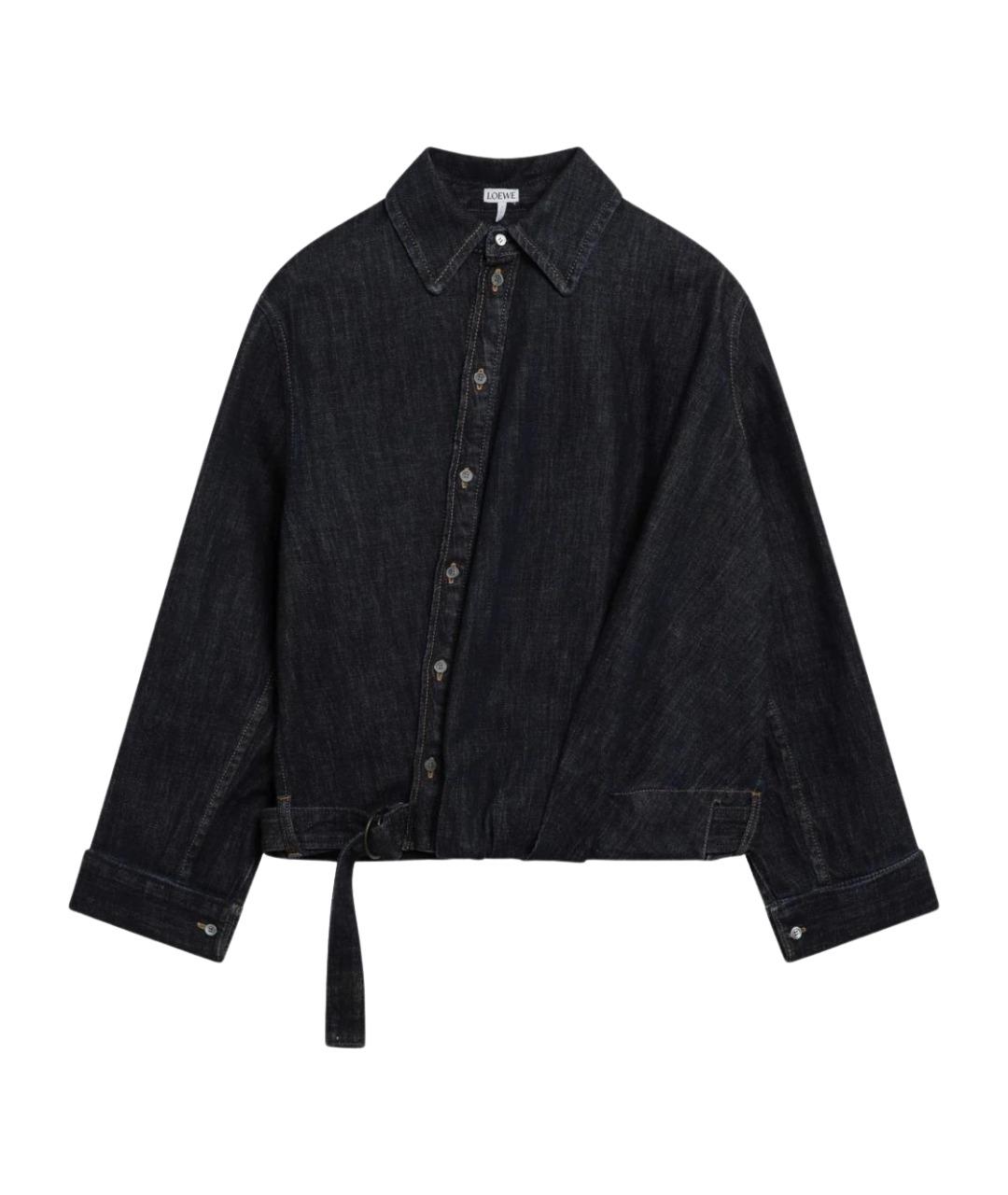 LOEWE Темно-синяя хлопковая рубашка, фото 1