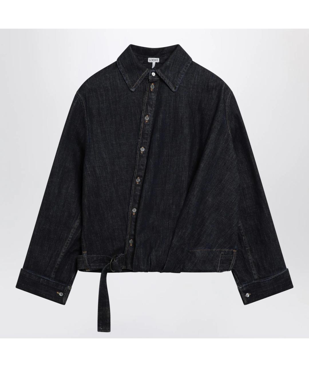 LOEWE Темно-синяя хлопковая рубашка, фото 3