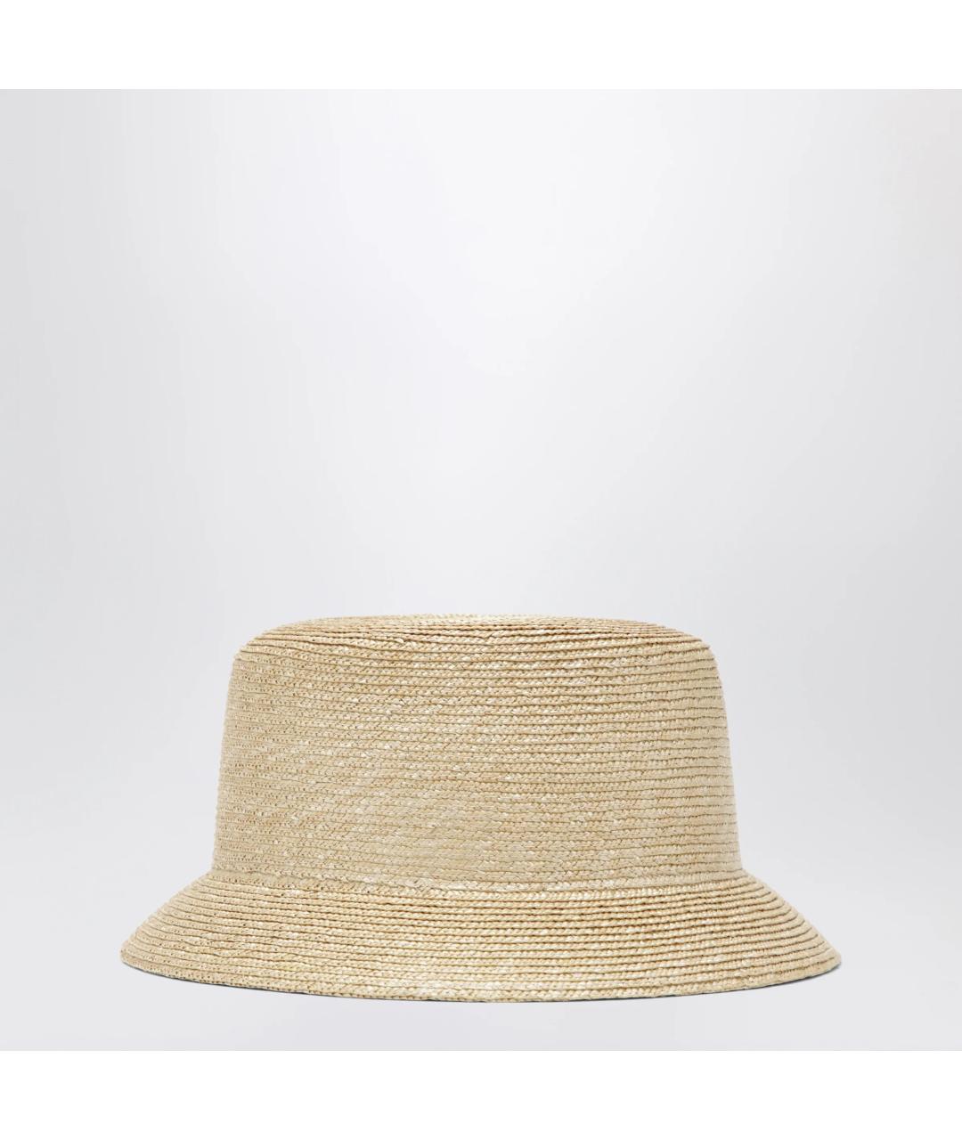 SAINT LAURENT Бежевая соломенная шляпа, фото 2