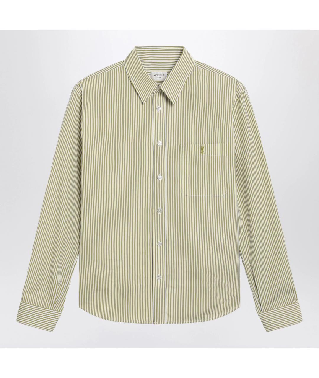 SAINT LAURENT Зеленая хлопковая рубашка, фото 3
