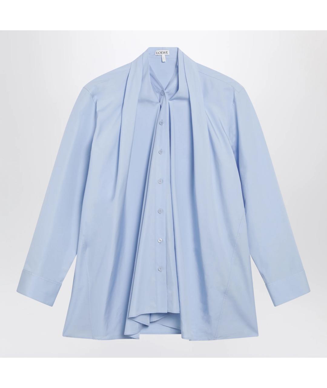 LOEWE Голубая хлопковая рубашка, фото 3
