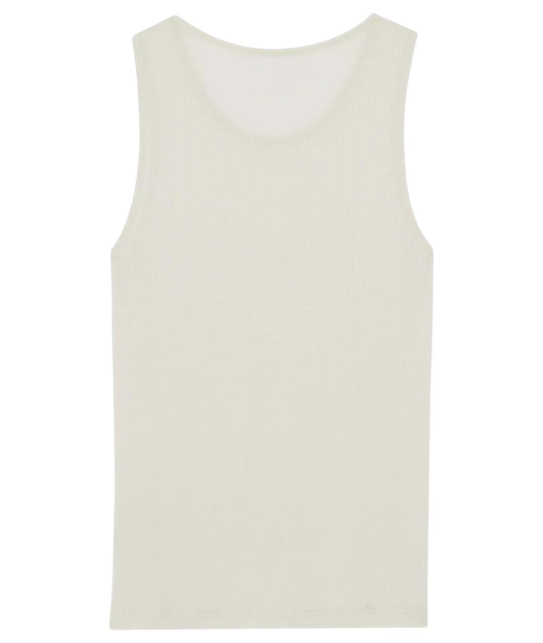 SAINT LAURENT Белая хлопковая майка, фото 2