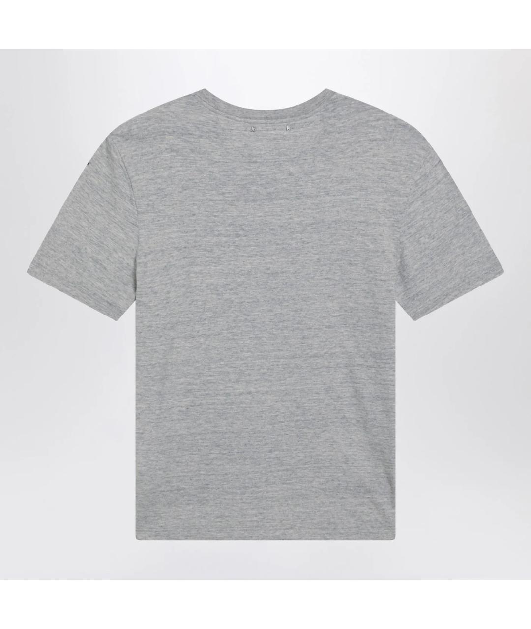 GOLDEN GOOSE DELUXE BRAND Серая хлопковая футболка, фото 2