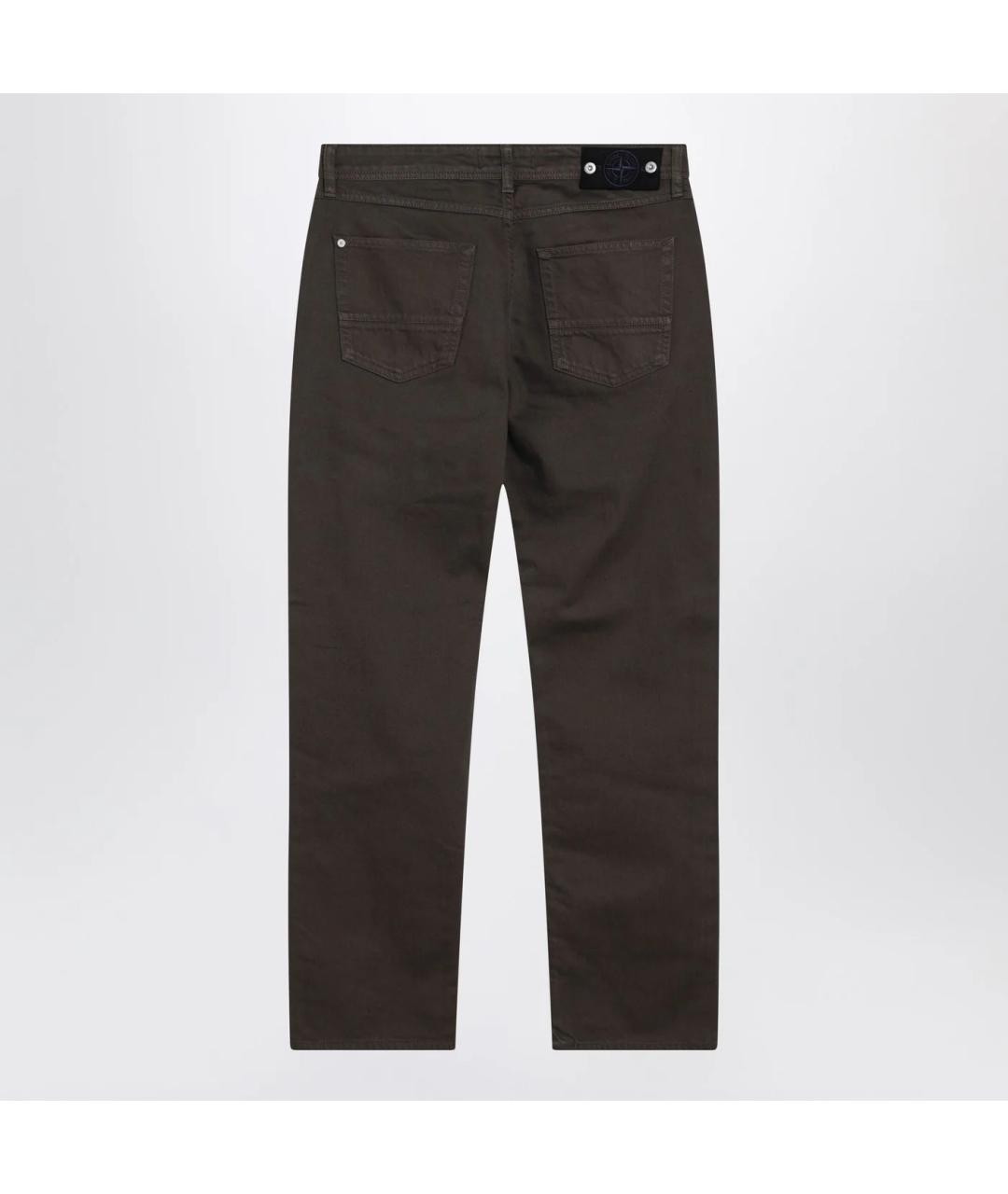 STONE ISLAND Коричневые деним повседневные брюки, фото 2