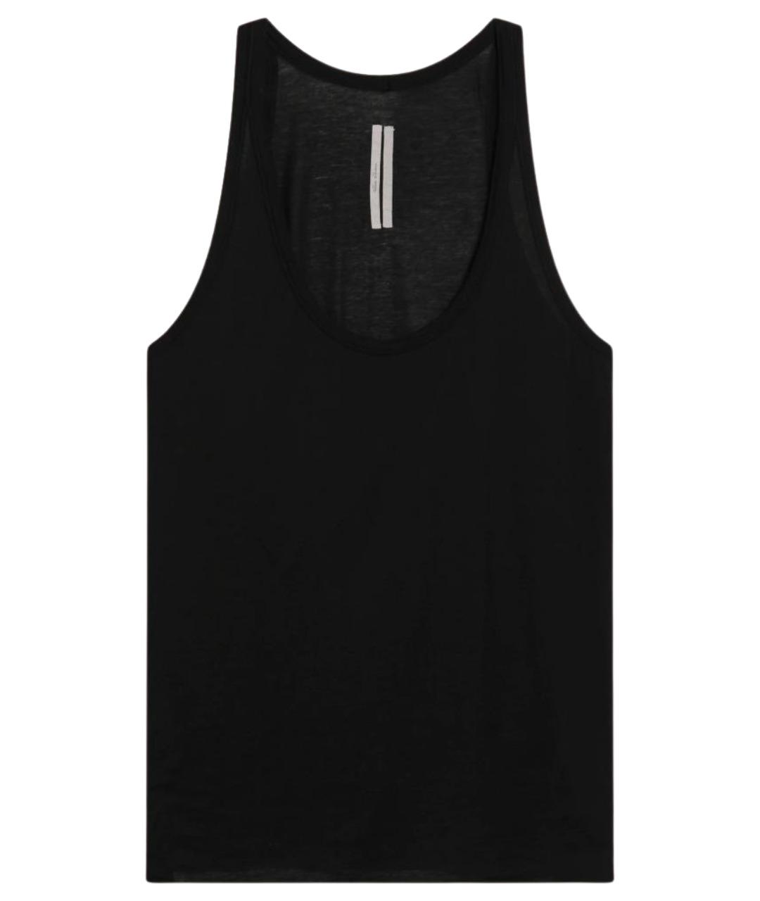 RICK OWENS Черная хлопковая майка, фото 1